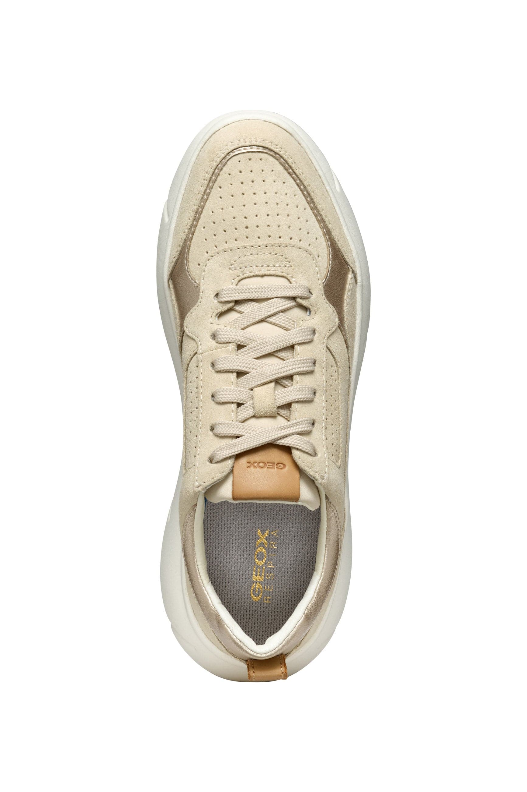 Geox Nebula Suede Platform Trainers - Light Sand