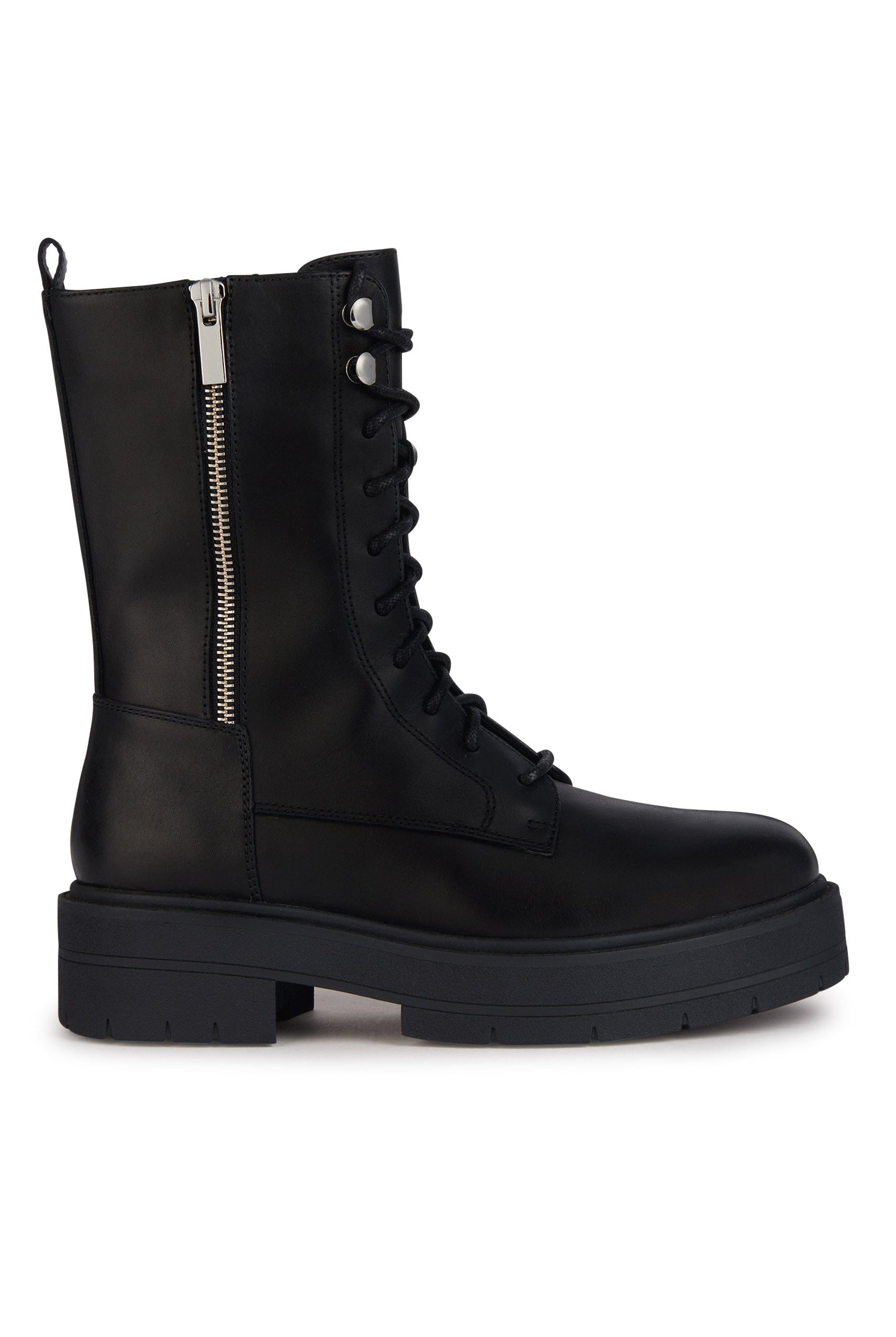 Geox Spherica EC7 Leather Ankle Boot - Black