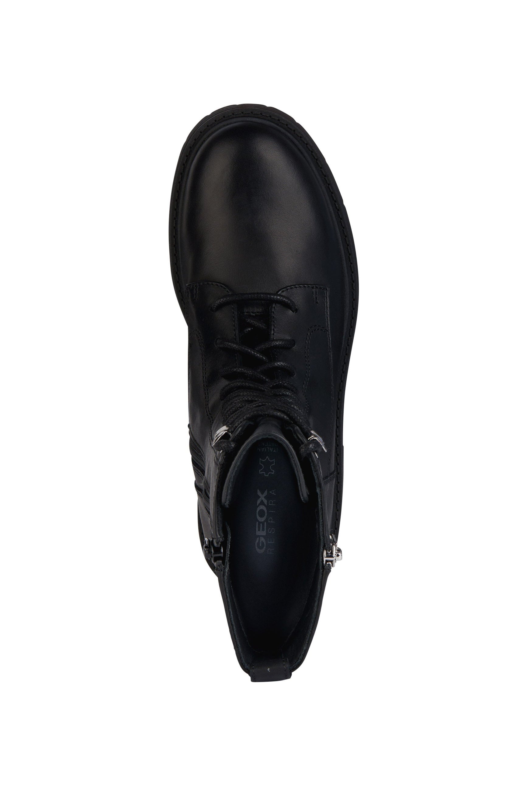 Geox Spherica EC7 Leather Ankle Boot - Black