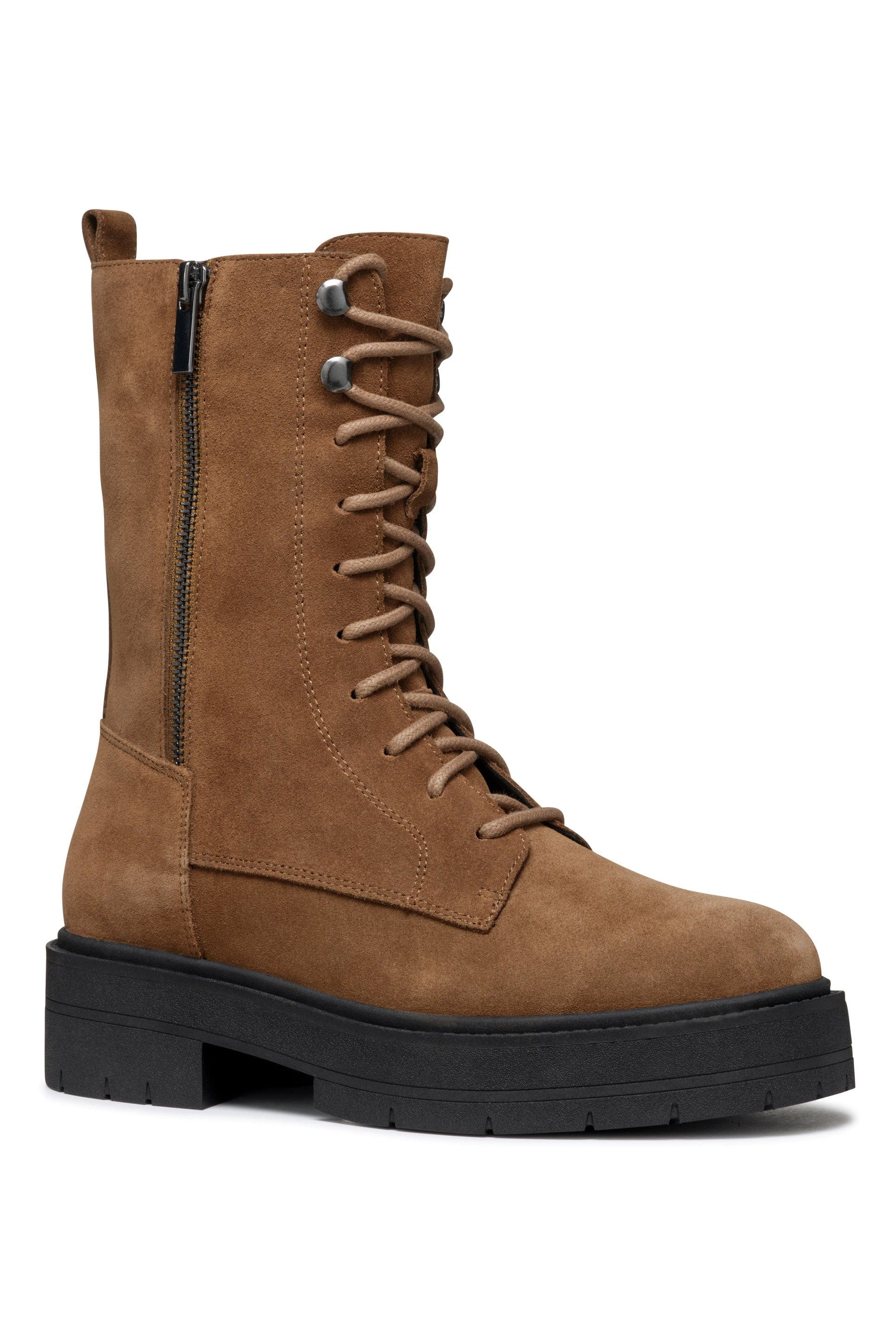 Geox Spherica EC7 Suede Ankle Boot - Mud