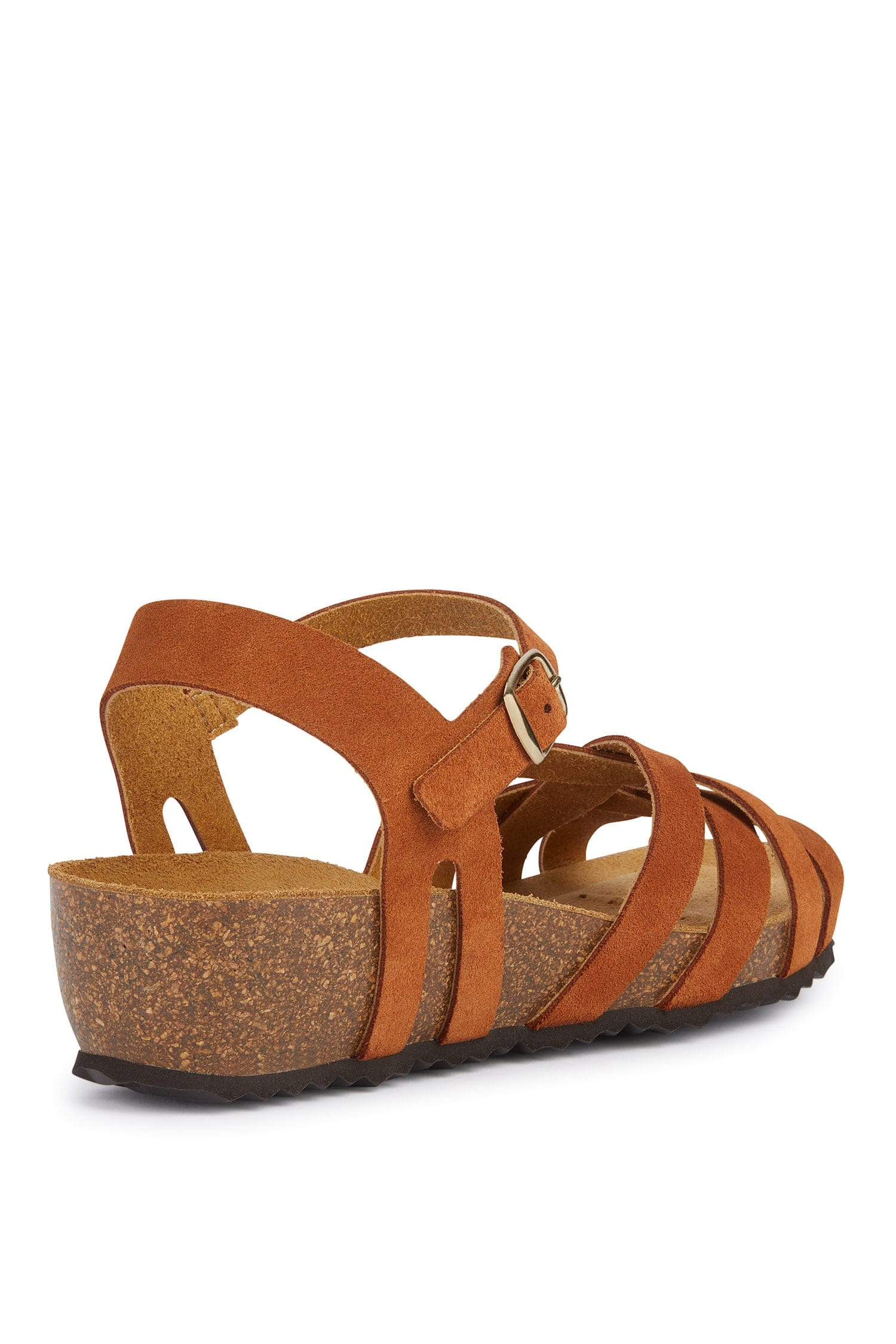 Geox Sthellae Suede Leather Sandals - Cognac