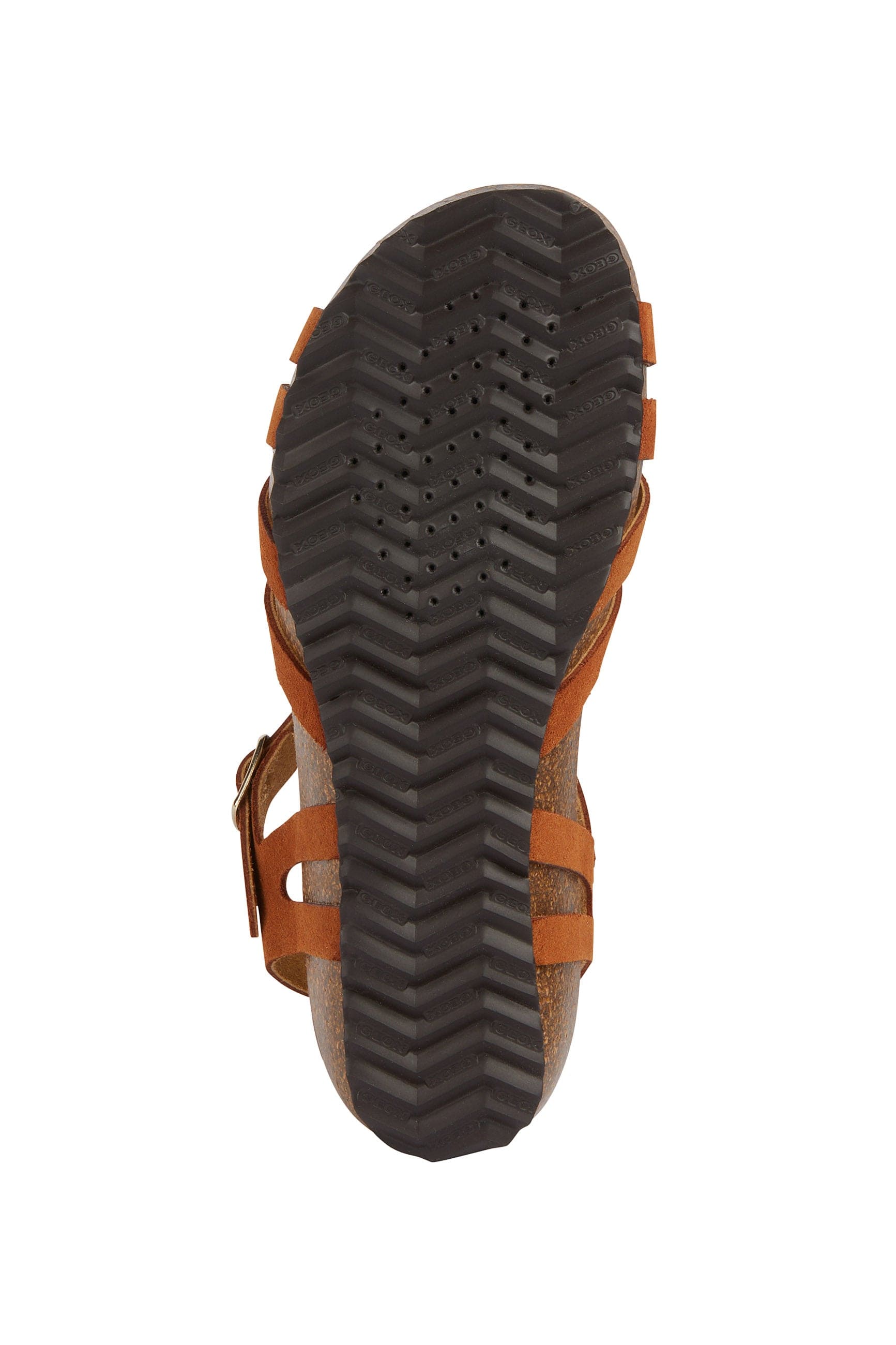 Geox Sthellae Suede Leather Sandals - Cognac