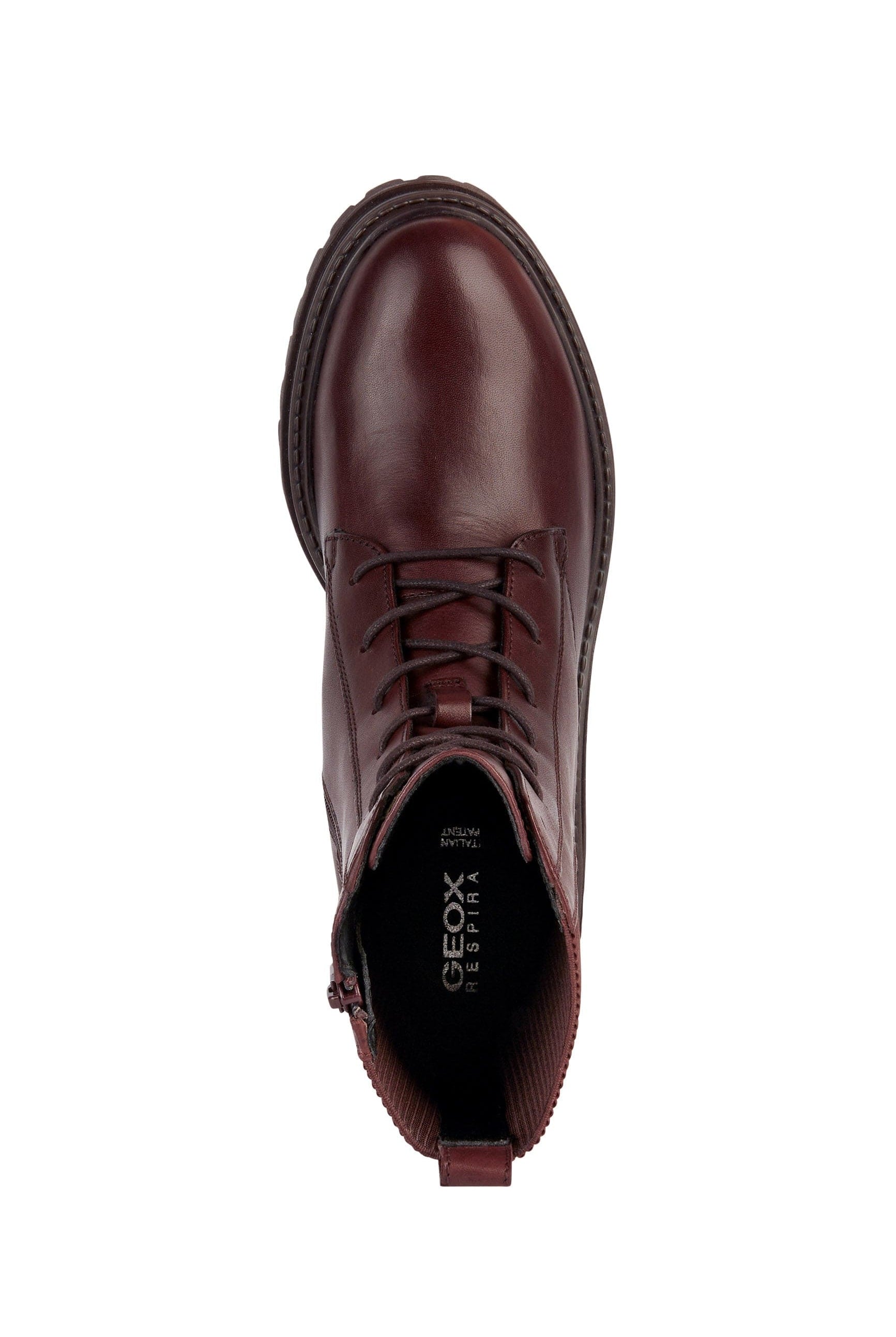 Geox Women's Iridea N Smooth Leather & Elastic Ankle Boots - Wine