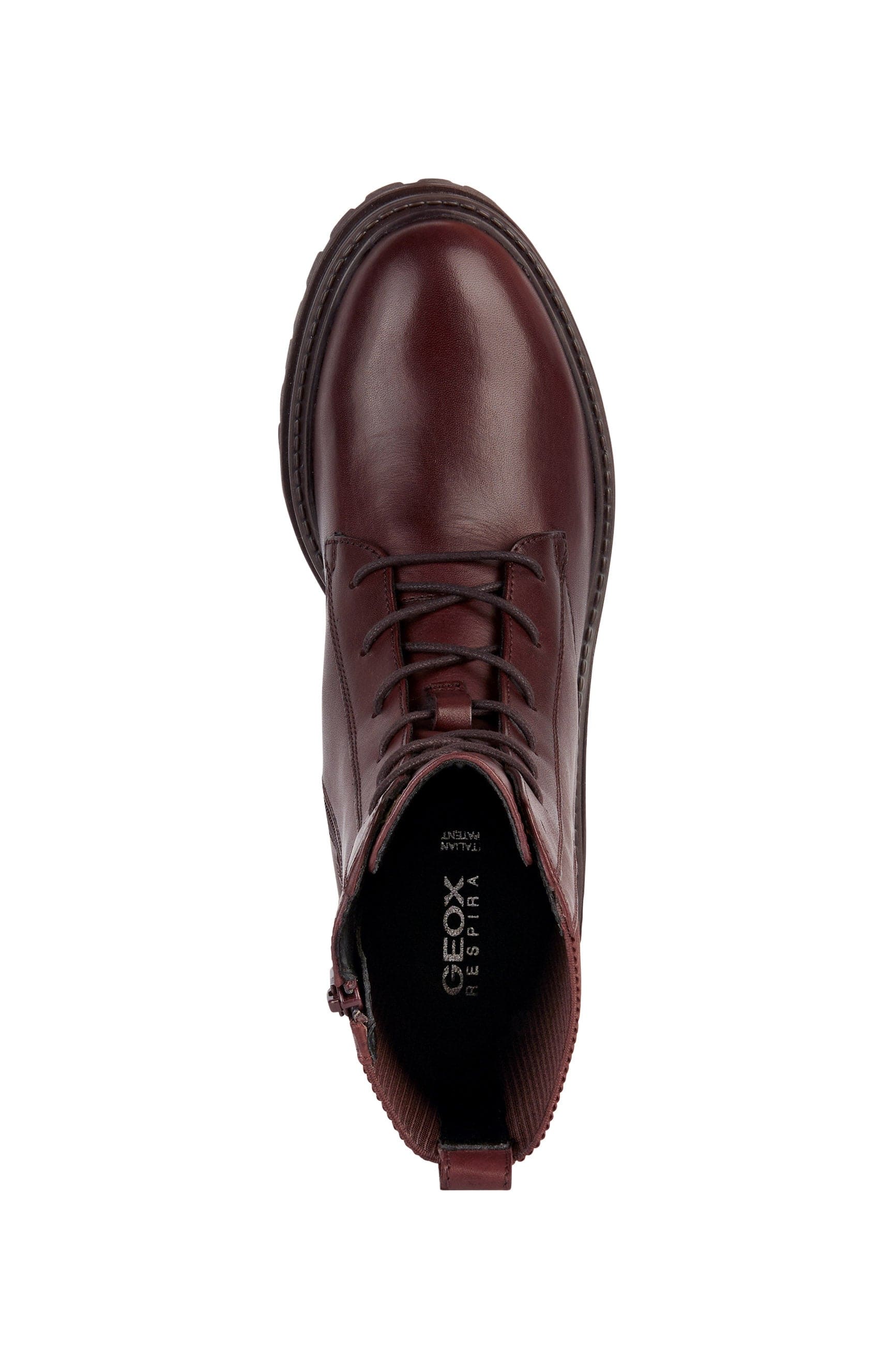 Geox Women's Iridea N Smooth Leather & Elastic Ankle Boots - Wine