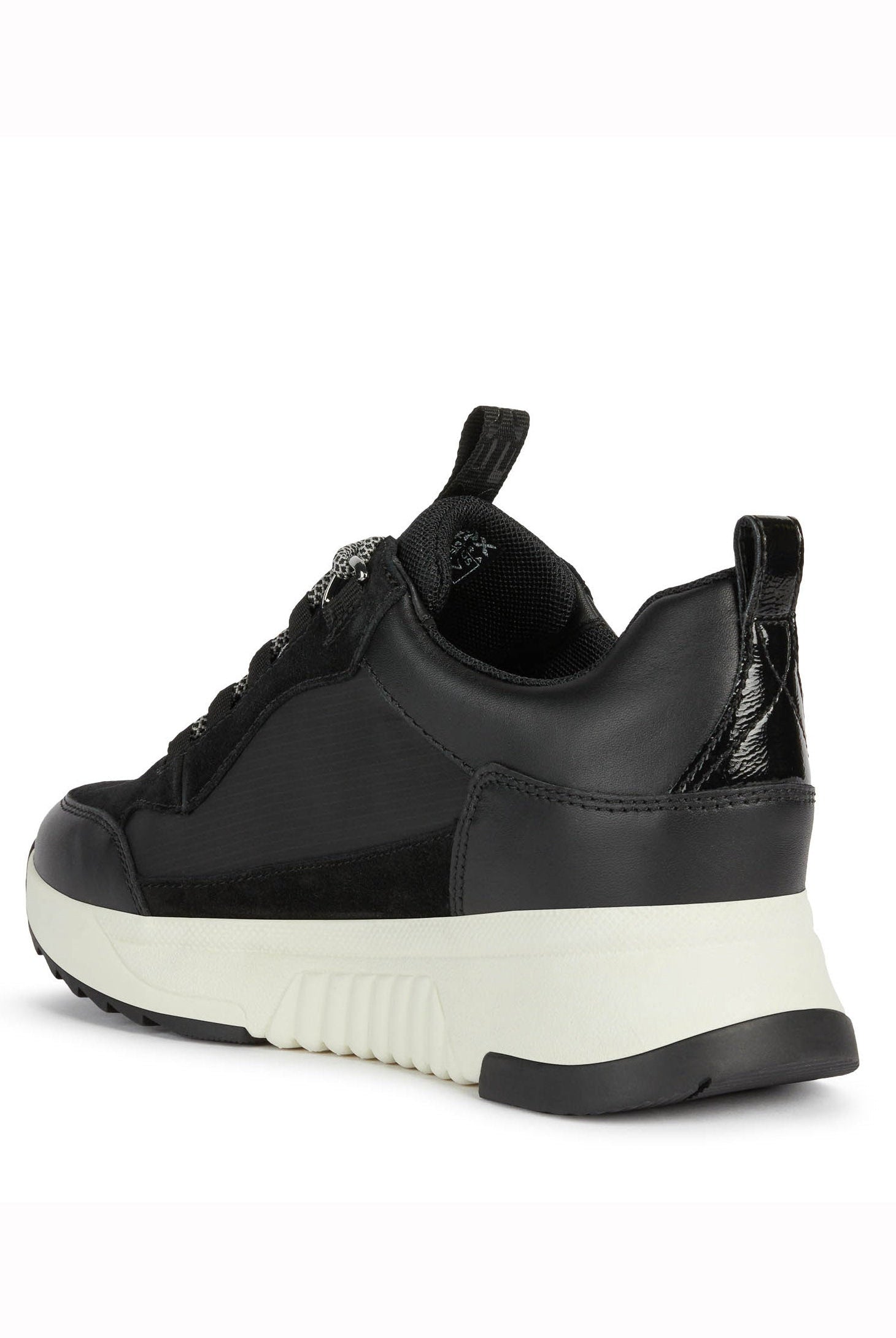 Geox Womens Falena ABX Nappa & Suede Trainers - Black