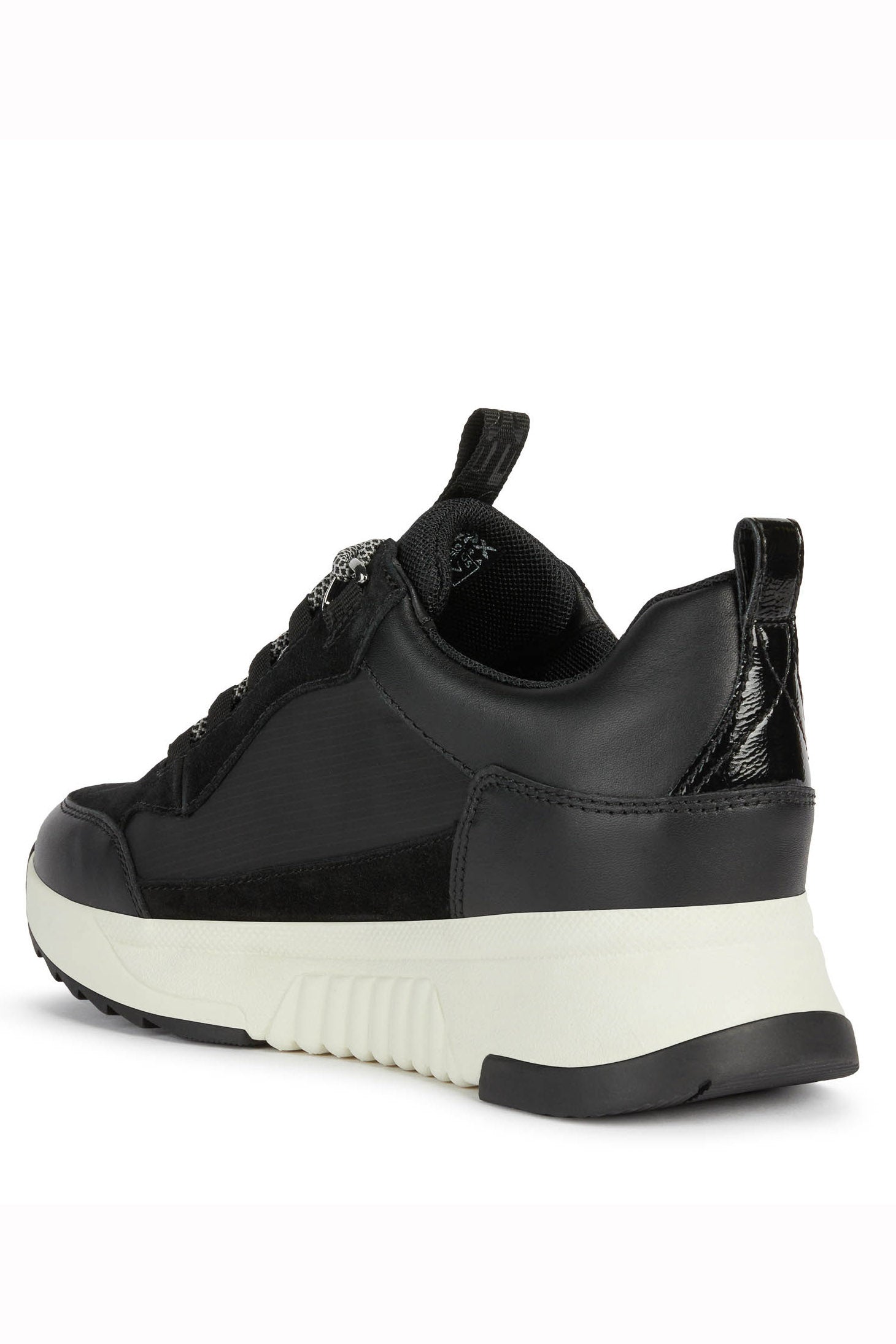 Geox Womens Falena ABX Nappa & Suede Trainers - Black