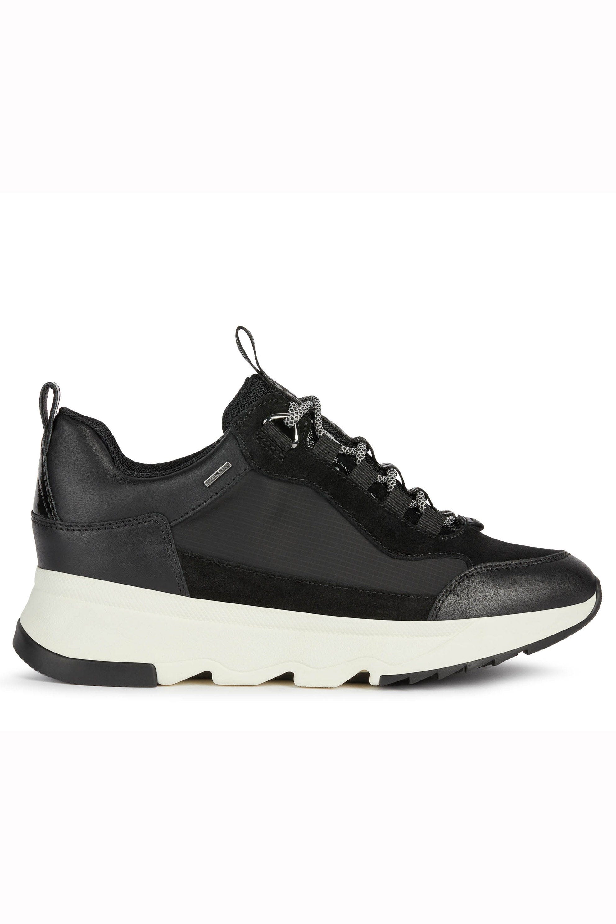 Geox Womens Falena ABX Nappa & Suede Trainers - Black