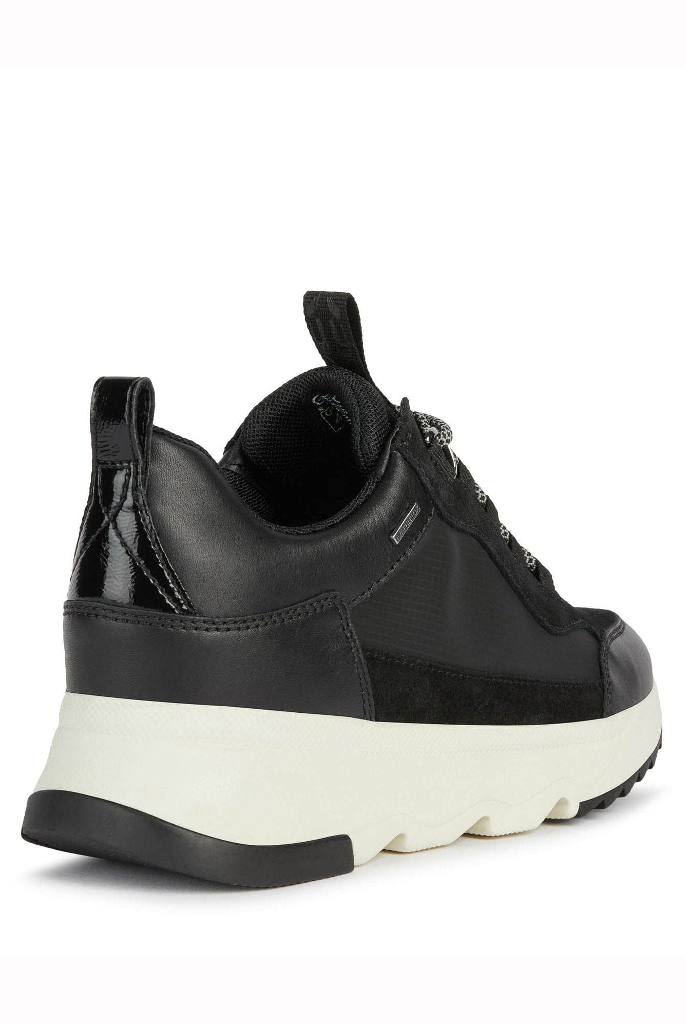 Geox Womens Falena ABX Nappa & Suede Trainers - Black