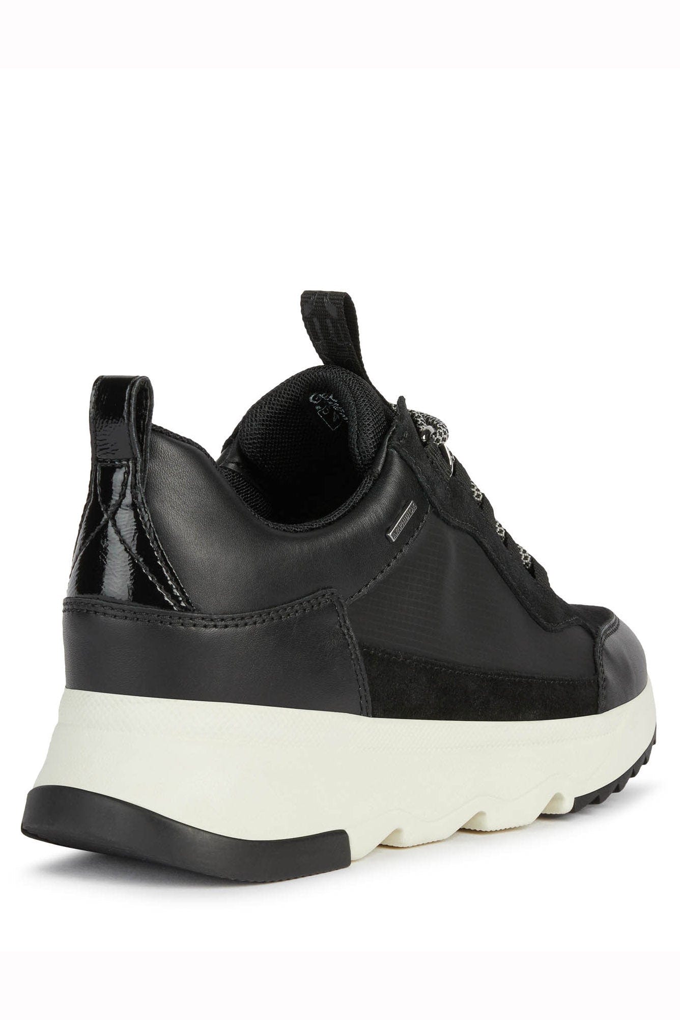 Geox Womens Falena ABX Nappa & Suede Trainers - Black