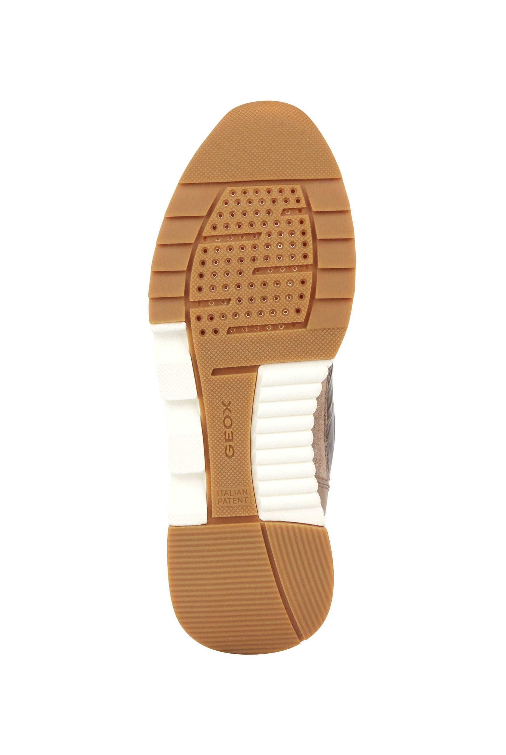 Geox Womens Falena ABX Nappa & Suede Trainers - Dark Taupe