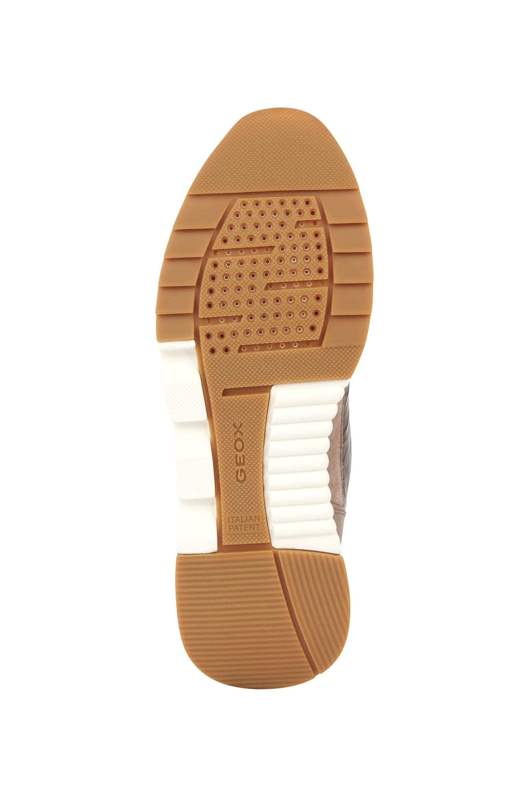 Geox Womens Falena ABX Nappa & Suede Trainers - Dark Taupe