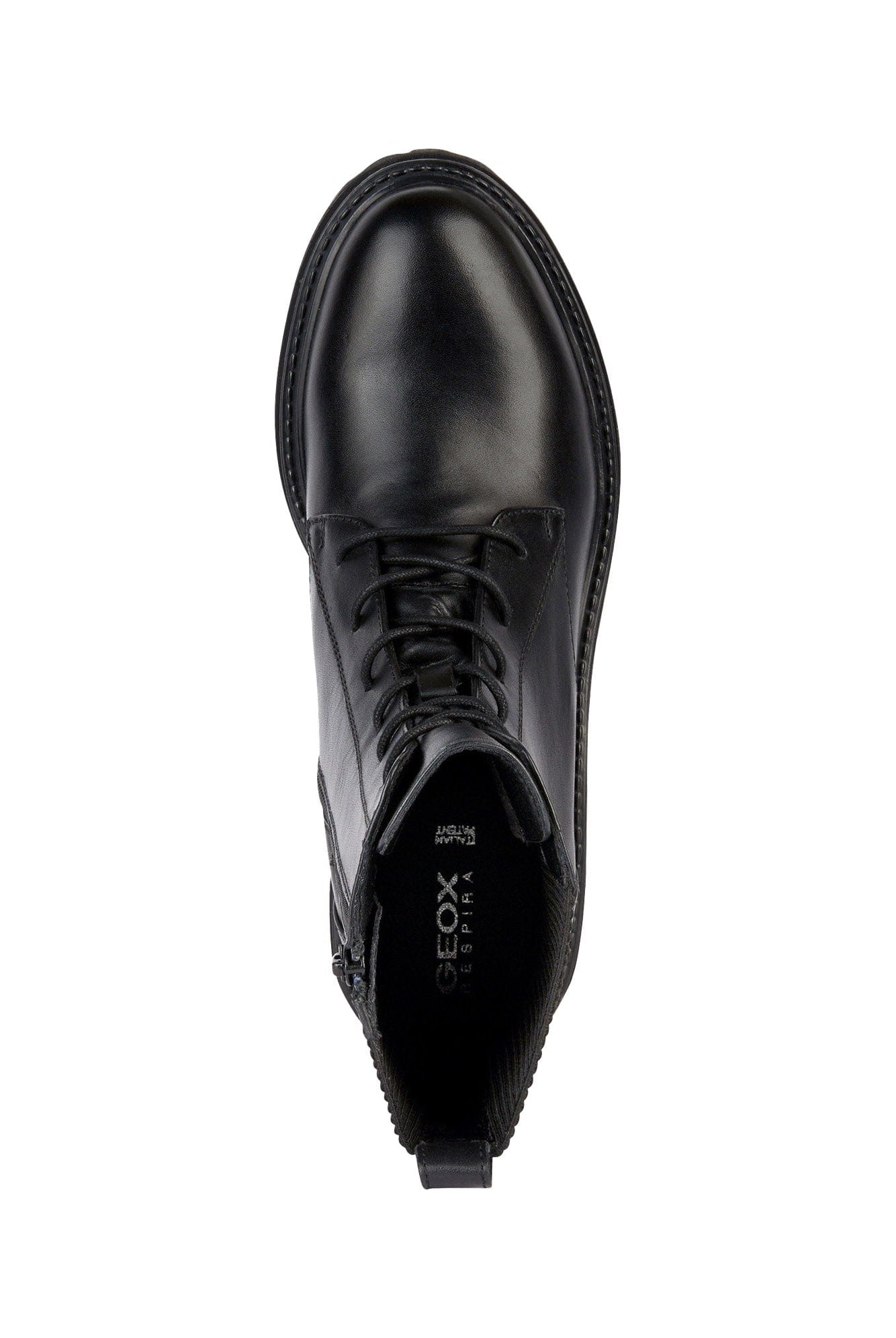 Geox Womens Iridea N Leather Biker Ankle Boots - Black