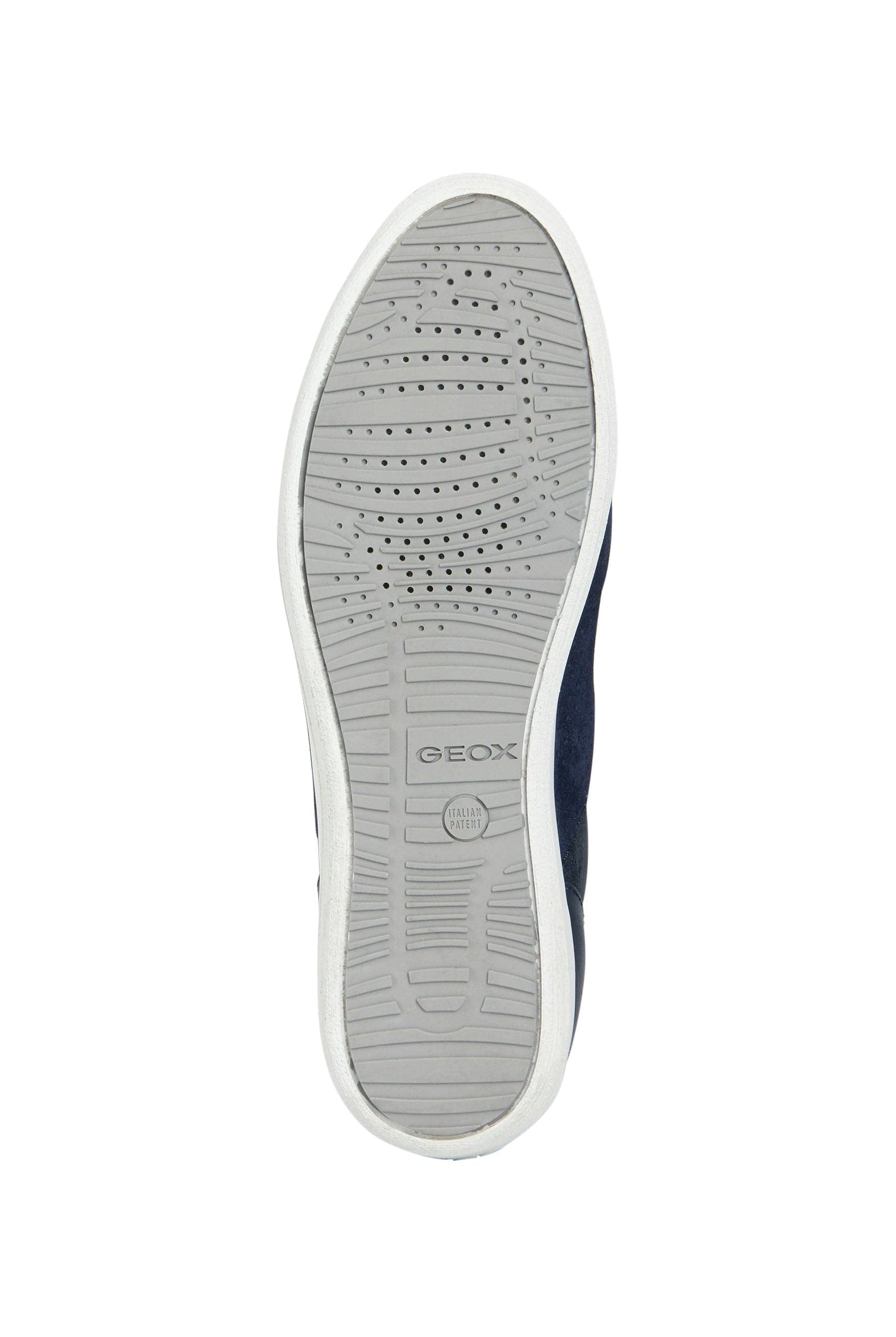 Geox Womens Myria Leather Lace up Trainers - Navy