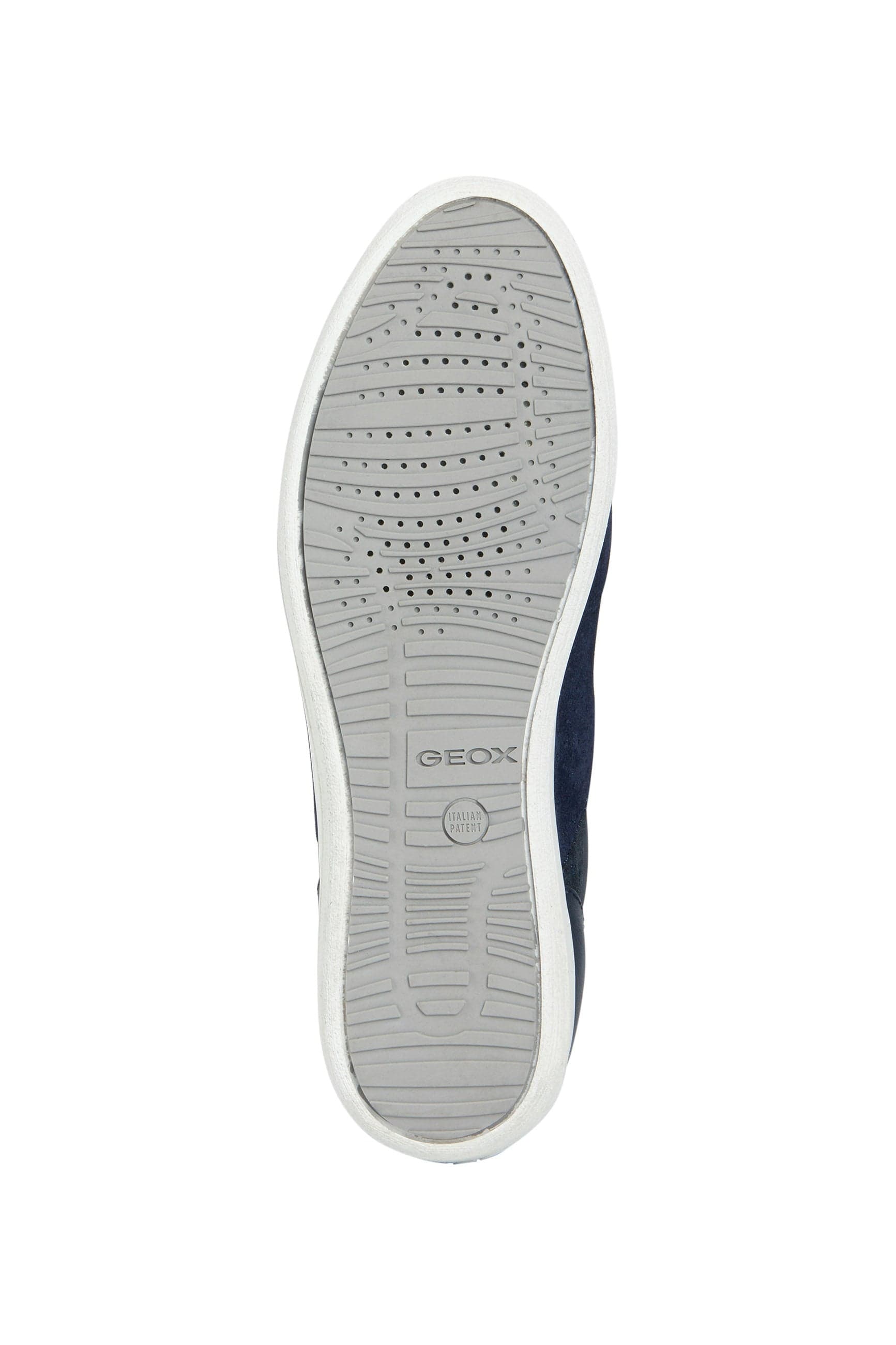 Geox Womens Myria Leather Lace up Trainers - Navy