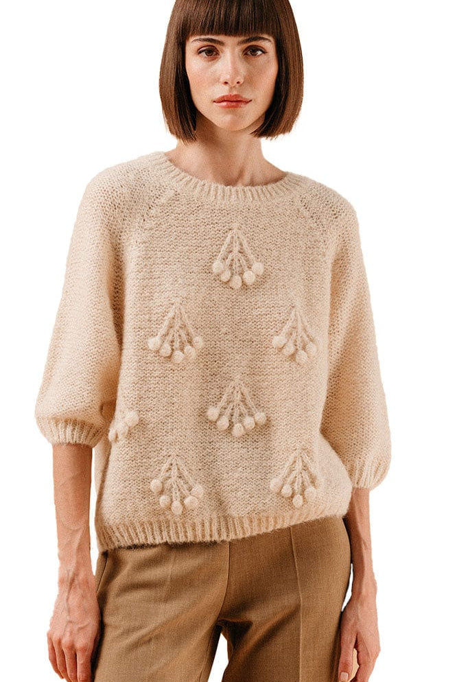 Grace & Mila Loraine Textured Knit Jumper - Beige
