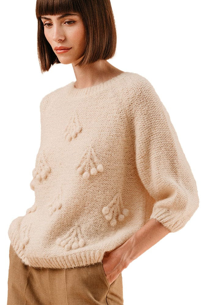 Grace & Mila Loraine Textured Knit Jumper - Beige
