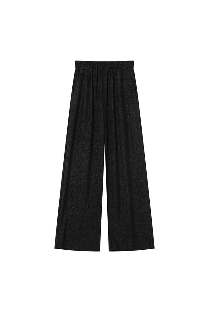 Grace & Mila Lorenzo Glitter Wide Leg Trousers - Noir