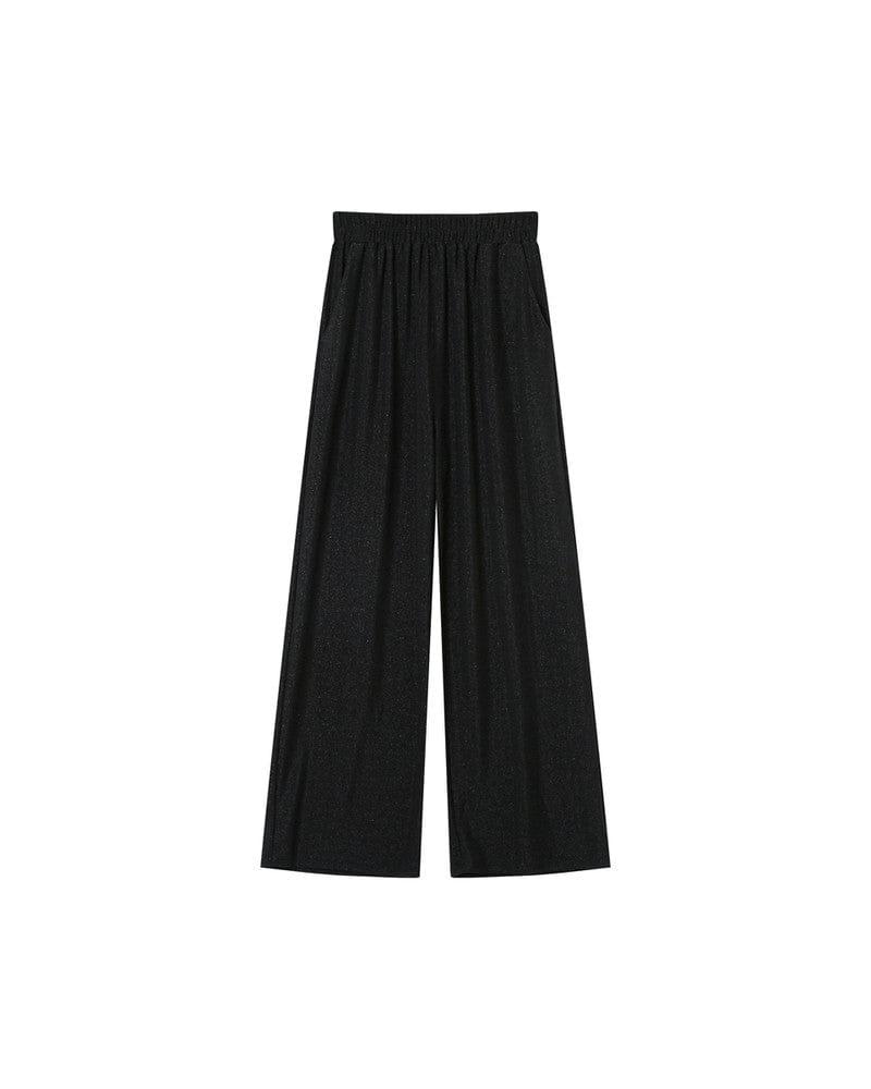 Grace & Mila Lorenzo Glitter Wide Leg Trousers - Noir