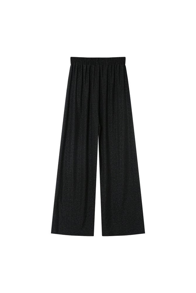 Grace & Mila Lorenzo Glitter Wide Leg Trousers - Noir