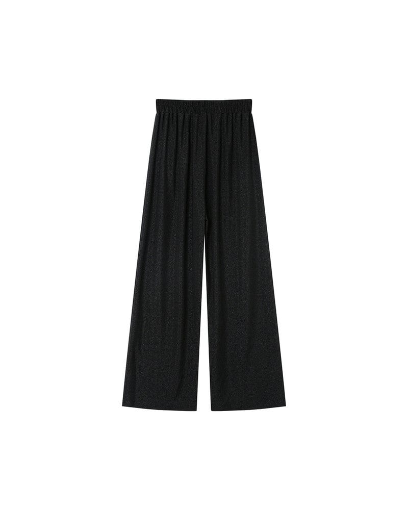 Grace & Mila Lorenzo Glitter Wide Leg Trousers - Noir