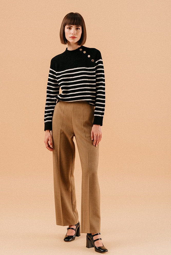 Grace & Mila Louisette Stripe Jumper - Noir