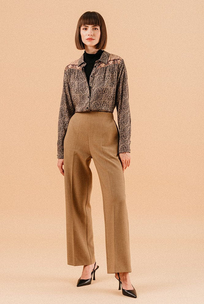 Grace & Mila Lovina Paisley Print Shirt - Noir