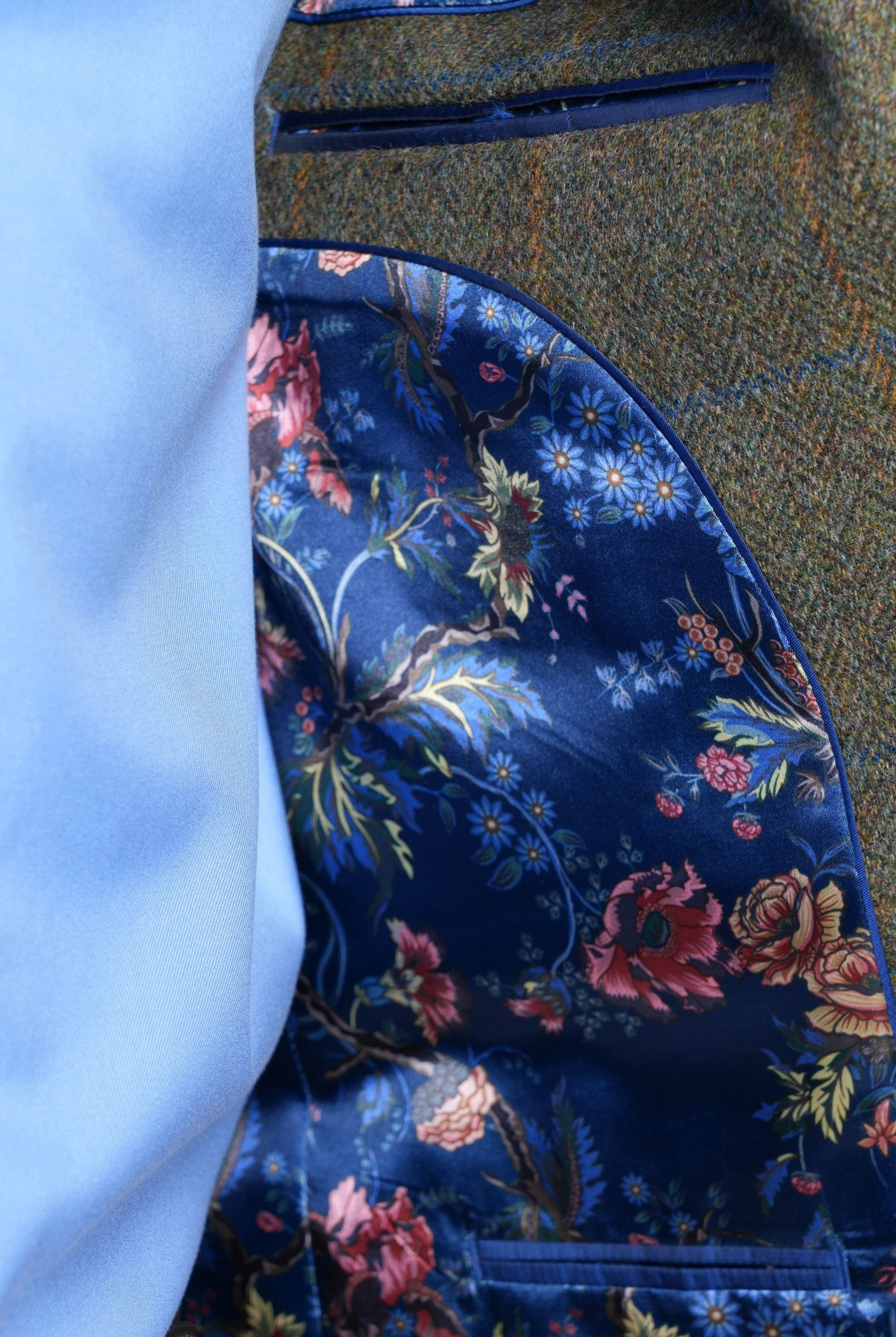 Gurteen Thorley Mallalieus Wool Tweed Jacket - Green/Tangerine