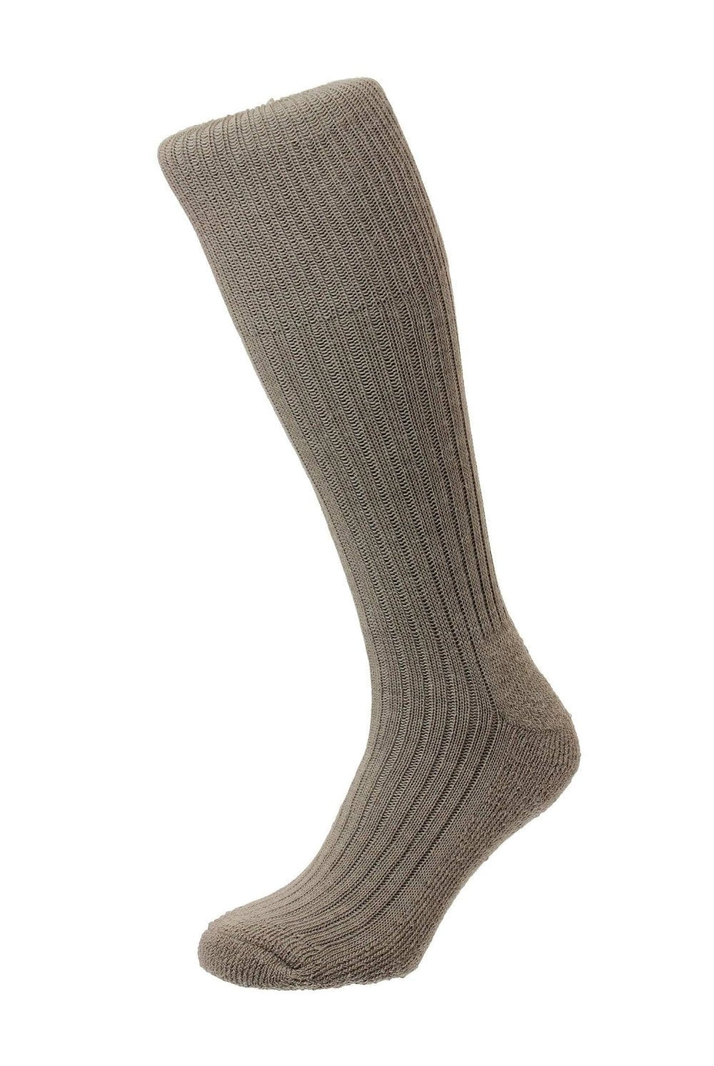 HJ Hall Mens Commando Wool Rich Half Hose Socks - Khaki