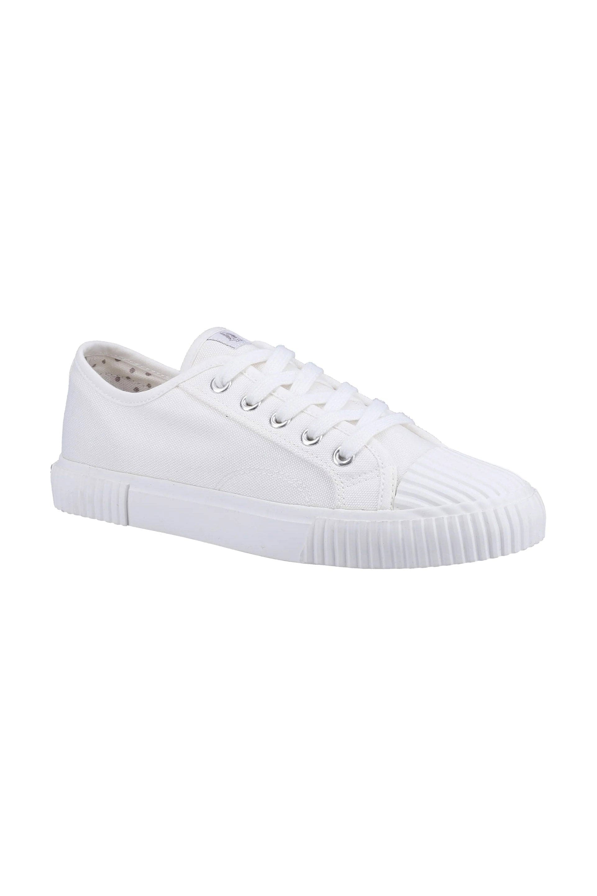 Hush Puppies Brooke Canvas Trainers - White