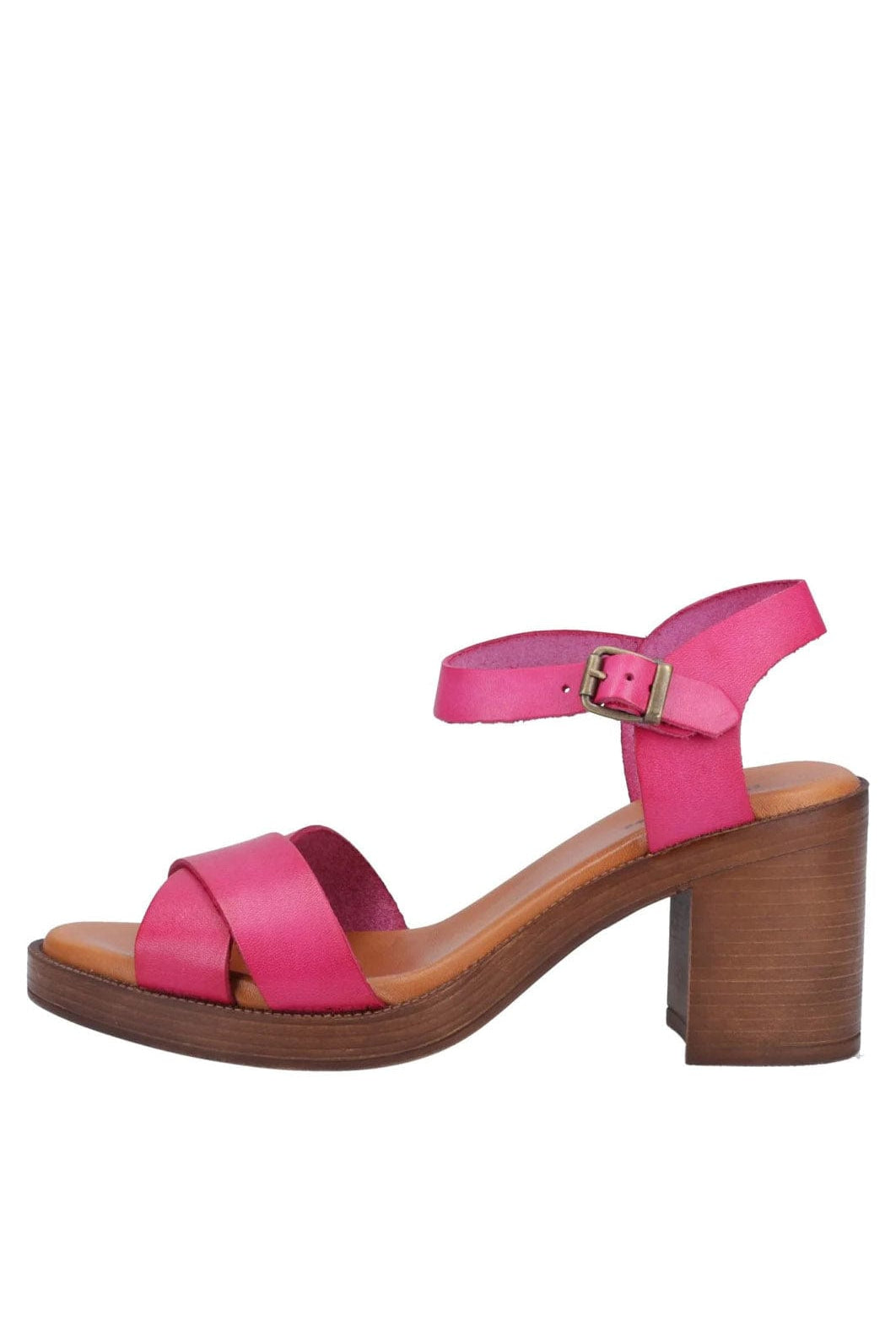 Hush Puppies Georgia Leather Heeled Sandals - Pink