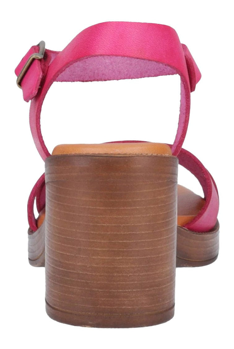 Hush Puppies Georgia Leather Heeled Sandals - Pink