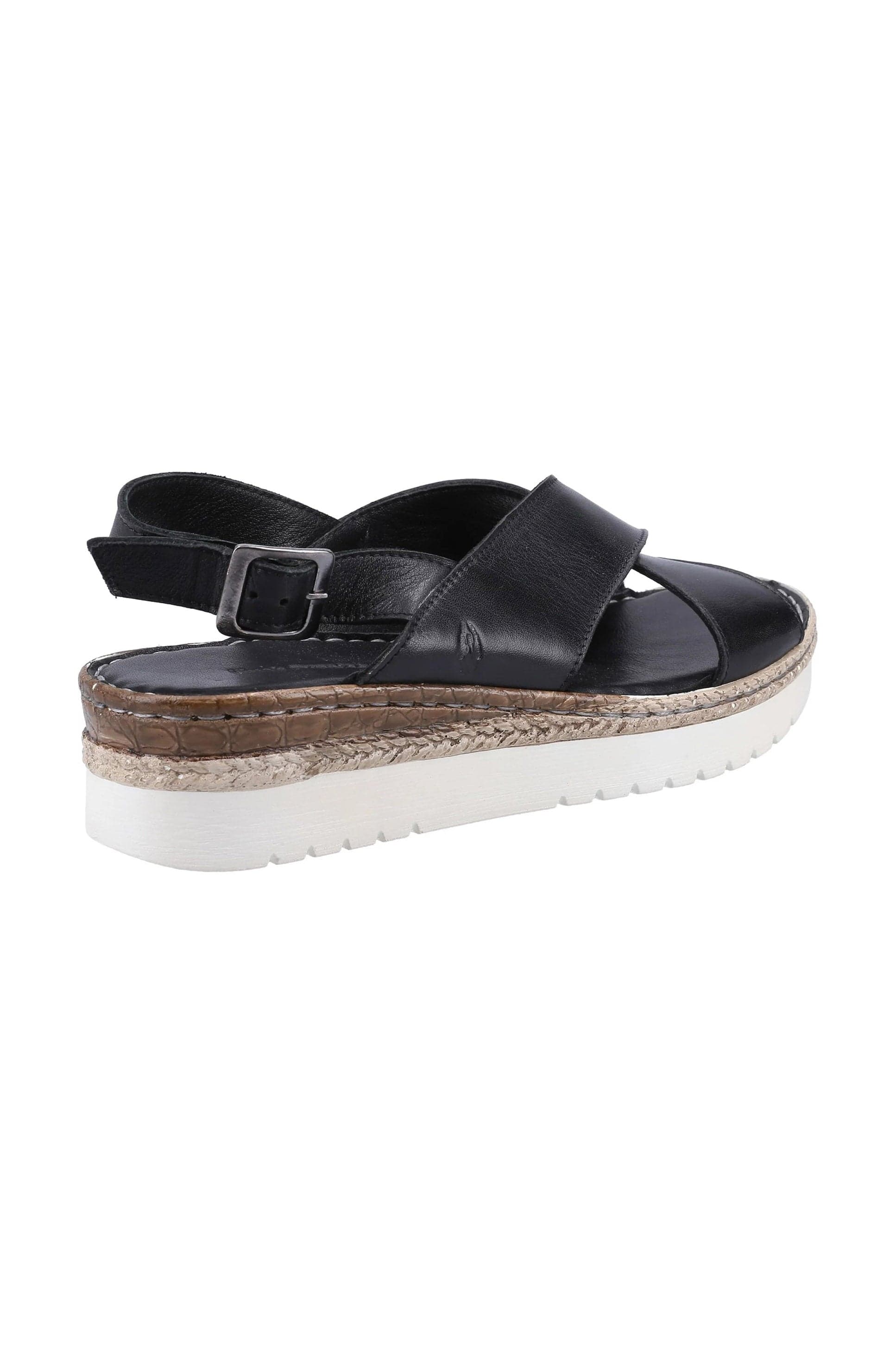 Hush Puppies Saphira Crossover Wedges - Black