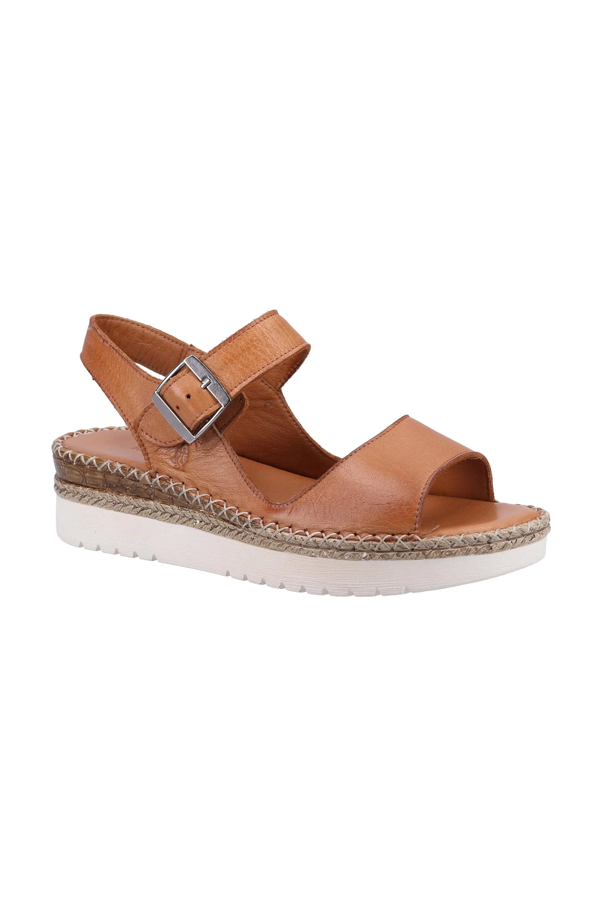 Hush Puppies Stacey Leather Sandals - Tan