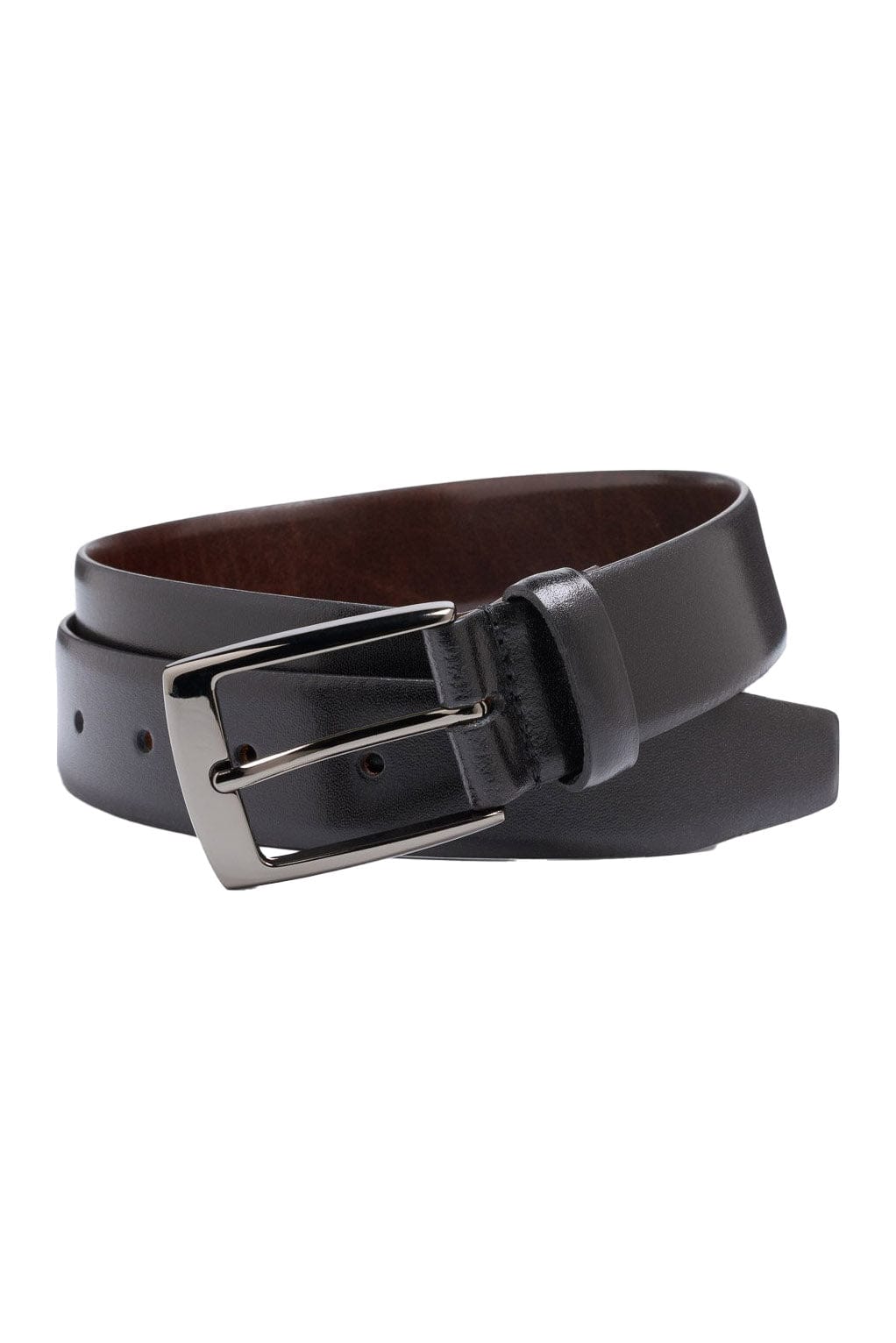 Ibex 35mm Feather Edge Leather Belt - Black