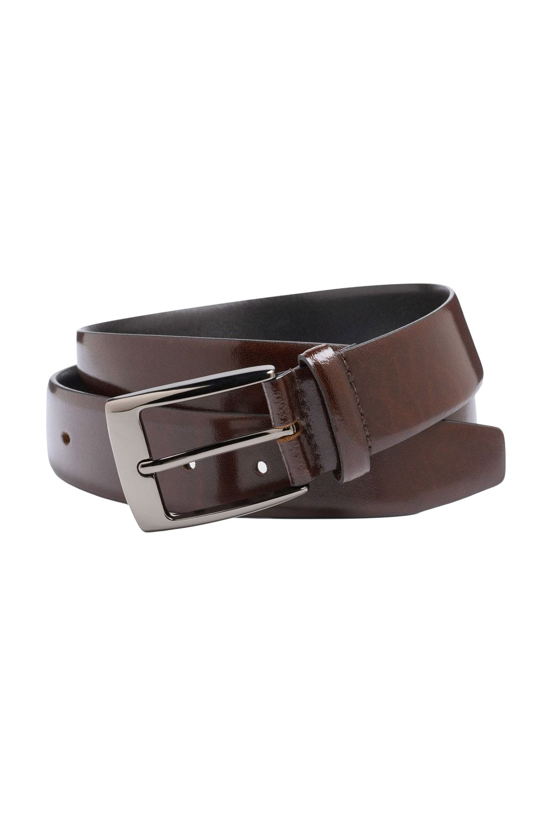 Ibex 35mm Feather Edge Leather Belt - Dark Brown