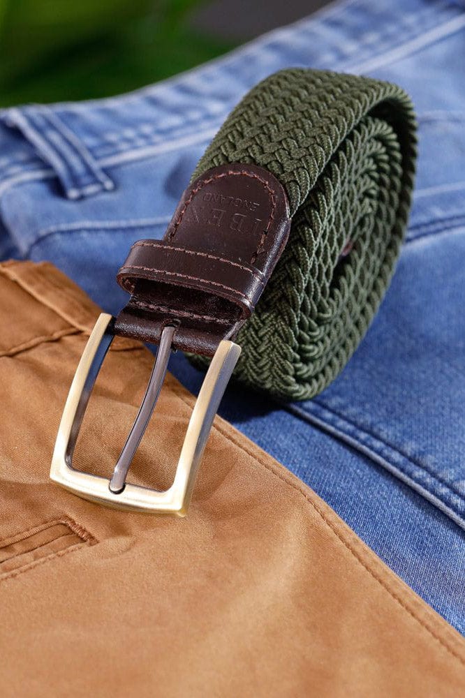 Ibex Woven Elasticated Belt - Khaki