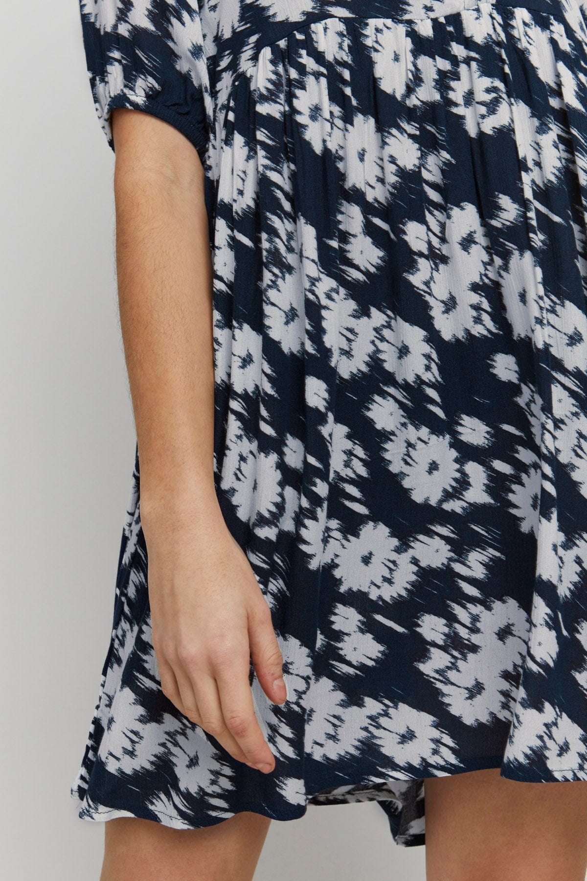 Ichi Marrakech Printed Summer Dress - Total Eclipse