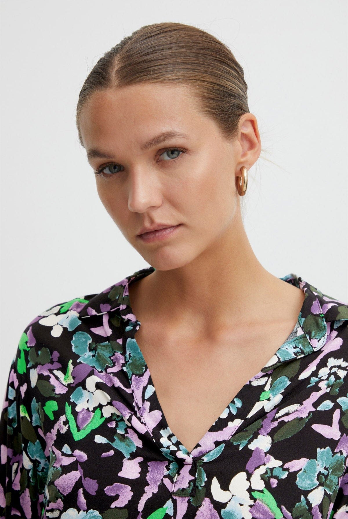 Ichi Vera Long Sleeve Woven Shirt - Multi Flower