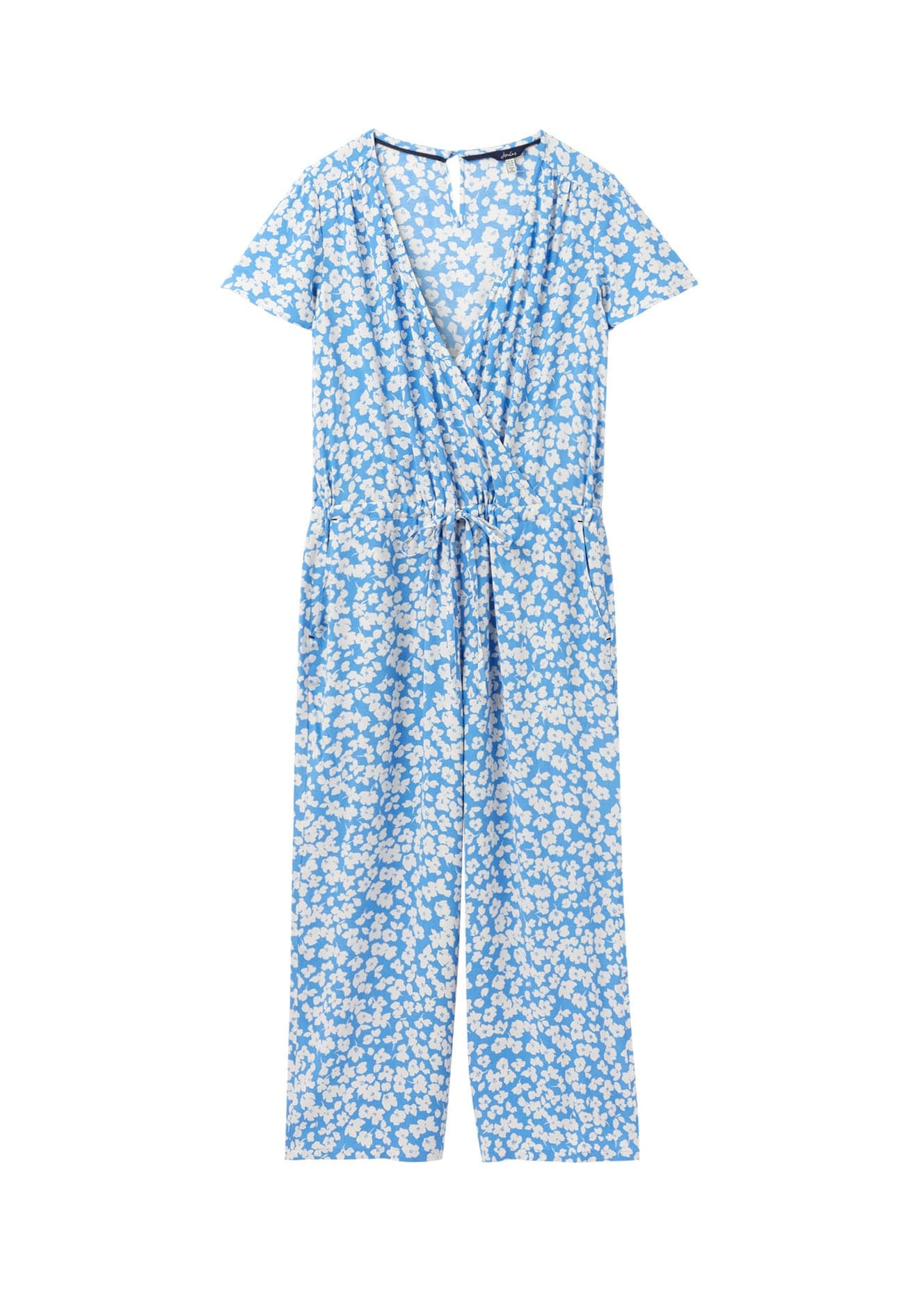 Joules Celine Wrap Culotte Jumpsuit - Blue Floral
