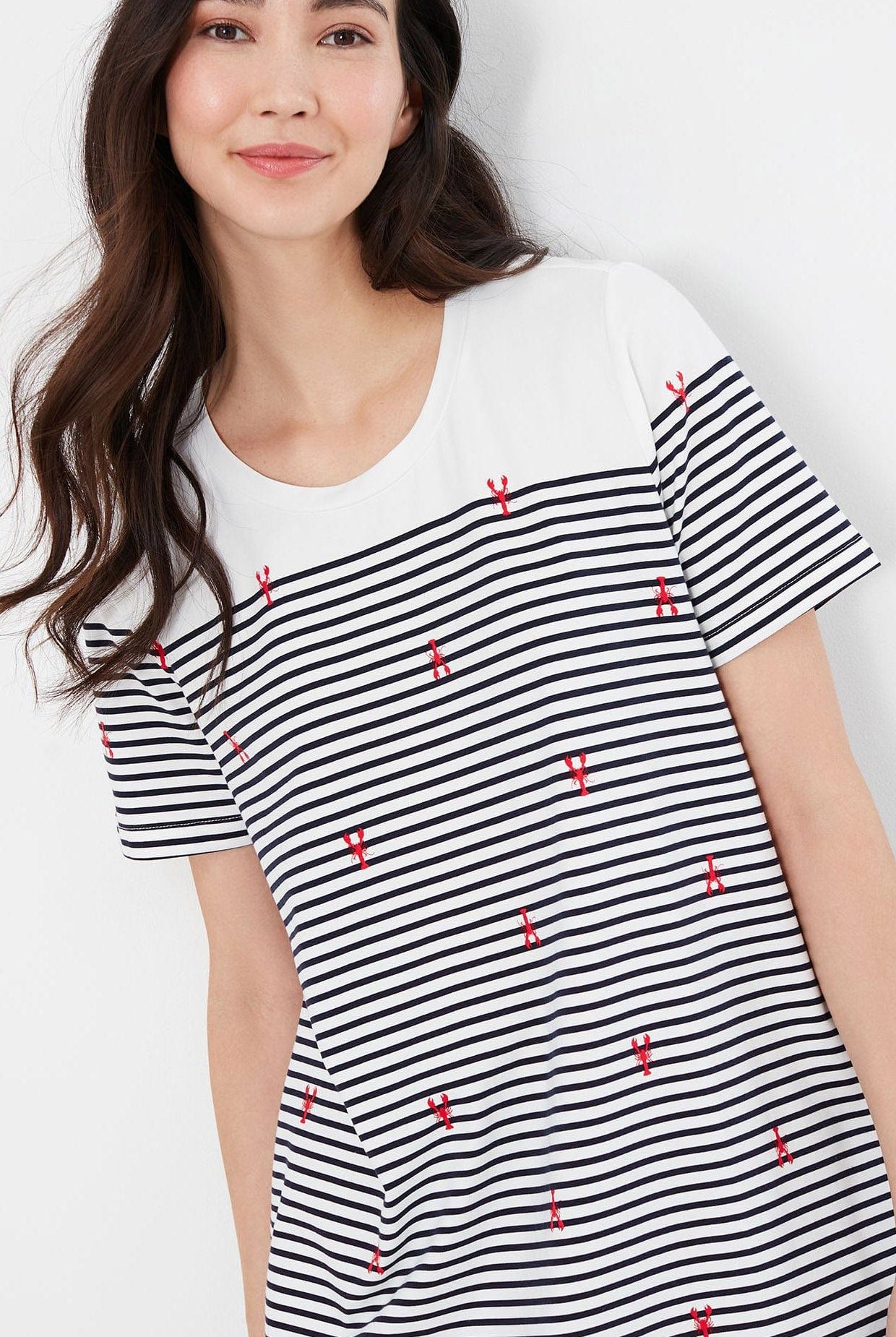 Joules Hattie A Line Tunic - Navy Stripe Lobster