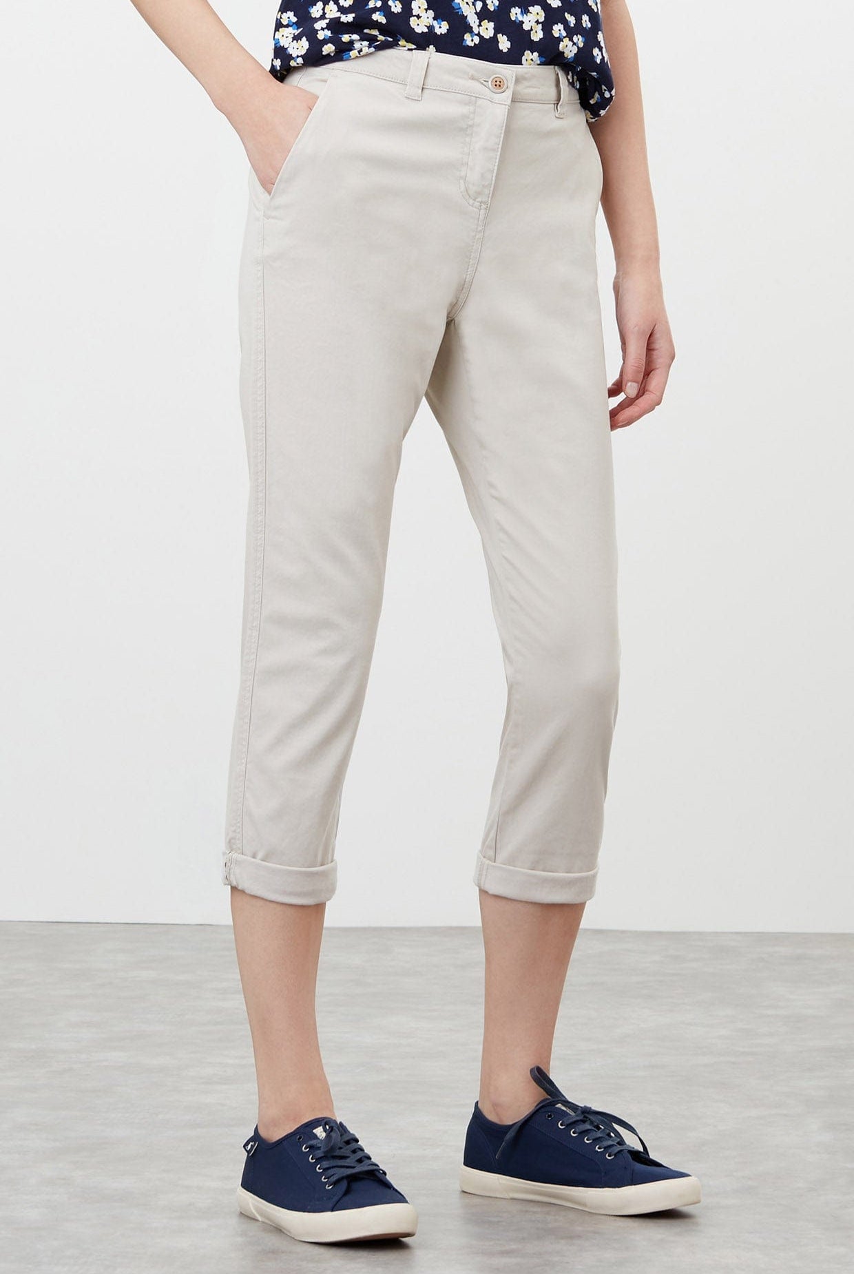 Joules Hesford Cropped Chinos - Ivory