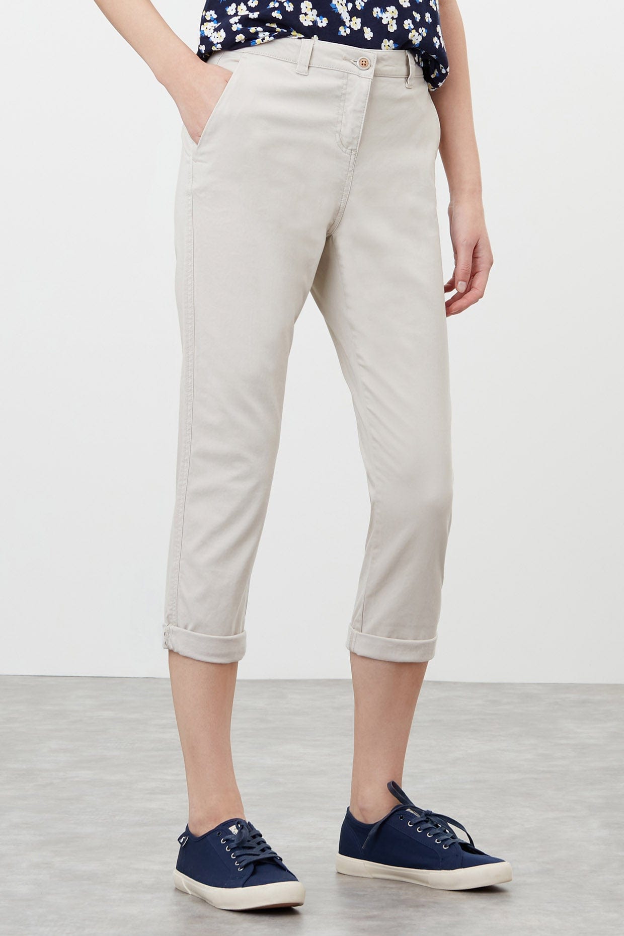 Joules Hesford Cropped Chinos - Ivory