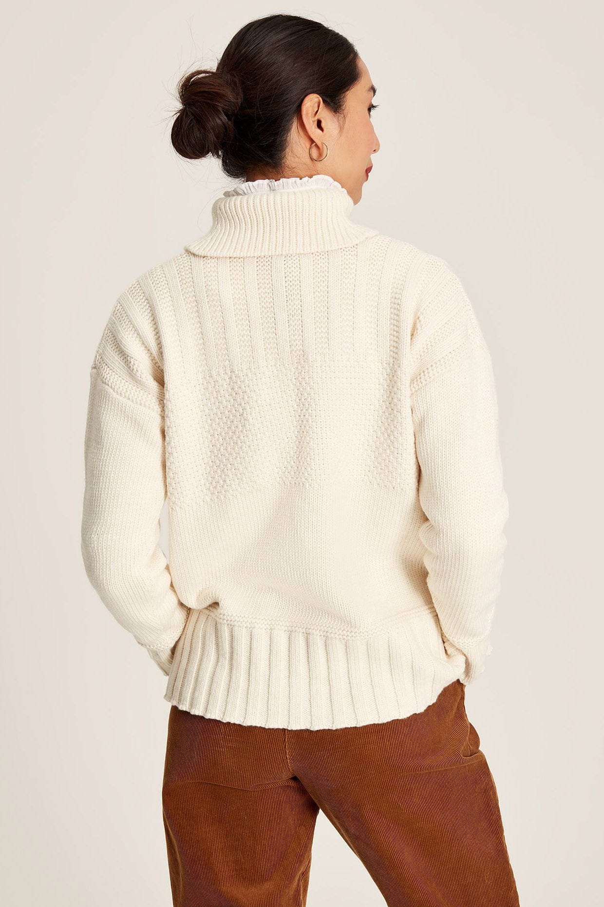 Joules Joyce Roll Neck Jumper - Buttermilk