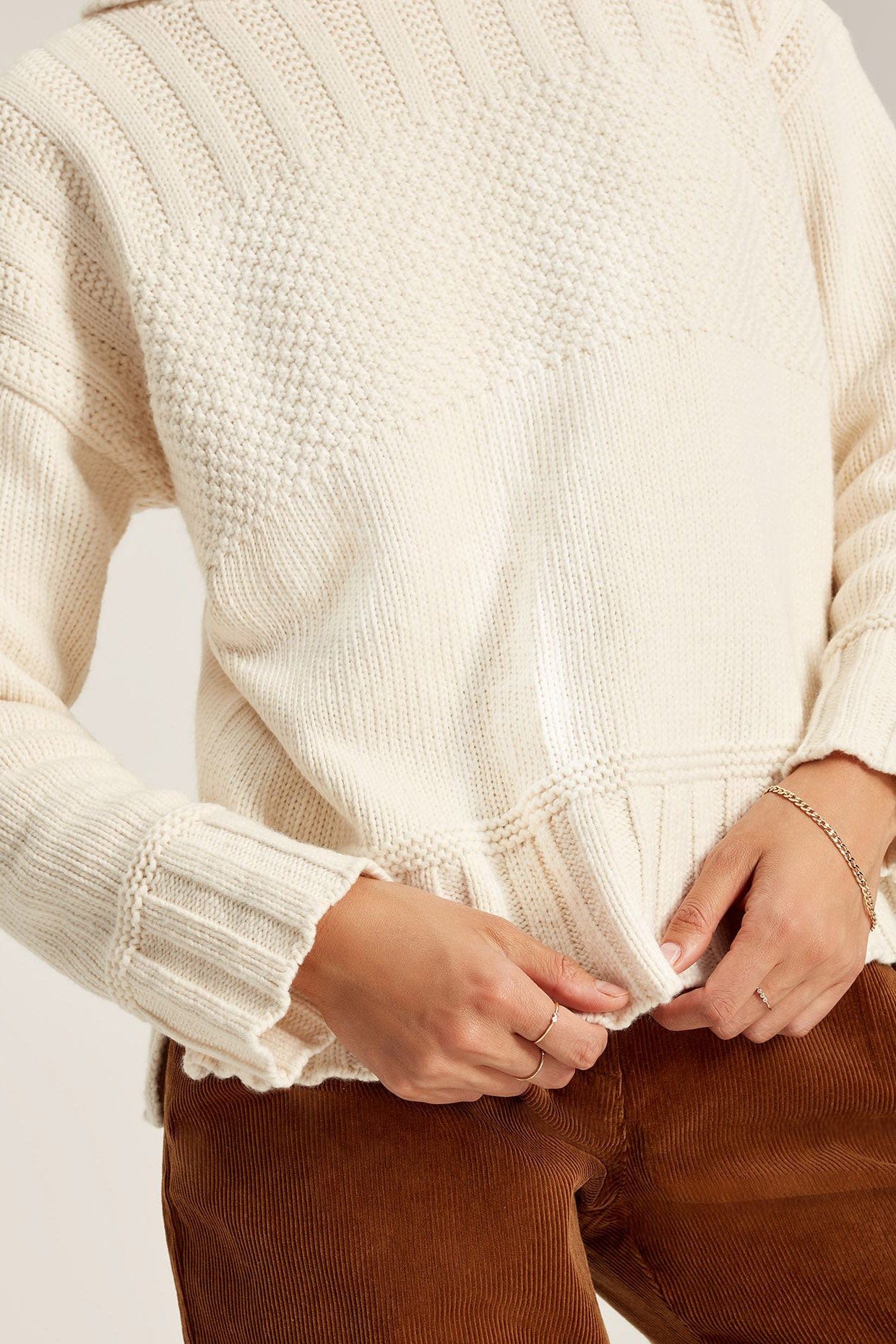 Joules Joyce Roll Neck Jumper - Buttermilk