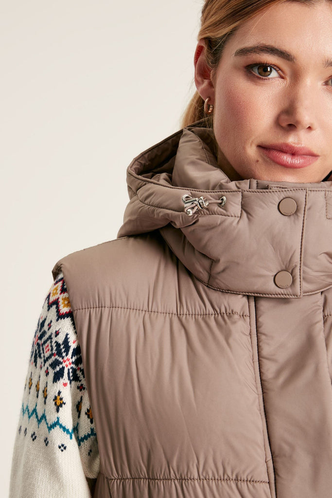 Joules Witham Showerproof Padded Gilet - Pearl