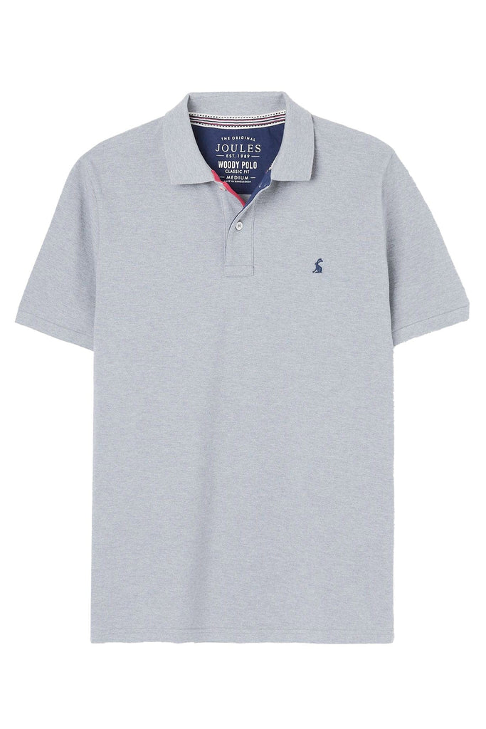 Joules Woody Classic Fit Polo Shirt - Grey Marl