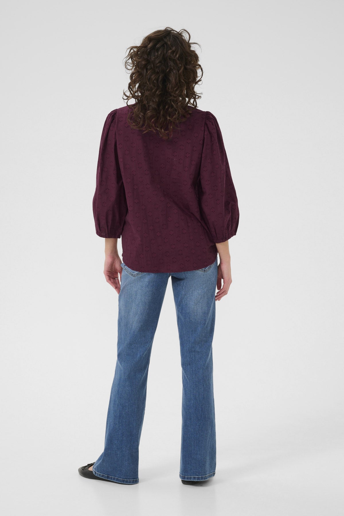 Kaffe Enya Cotton Blouse - Windsor Wine