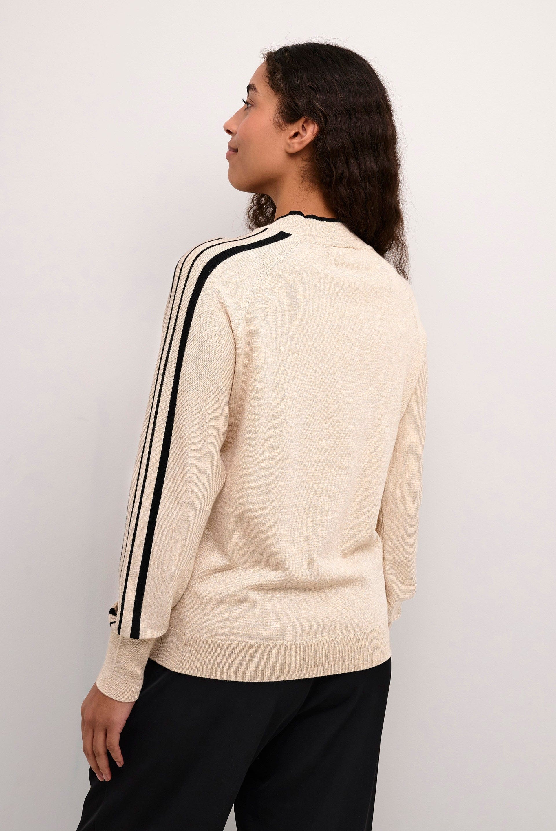 Kaffe Henriette High Neck Jumper - Feather Gray Melange