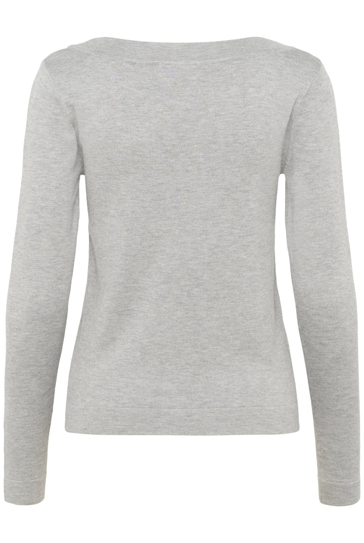 Kaffe Lizza Fine Knit Jumper - Light Grey Melange