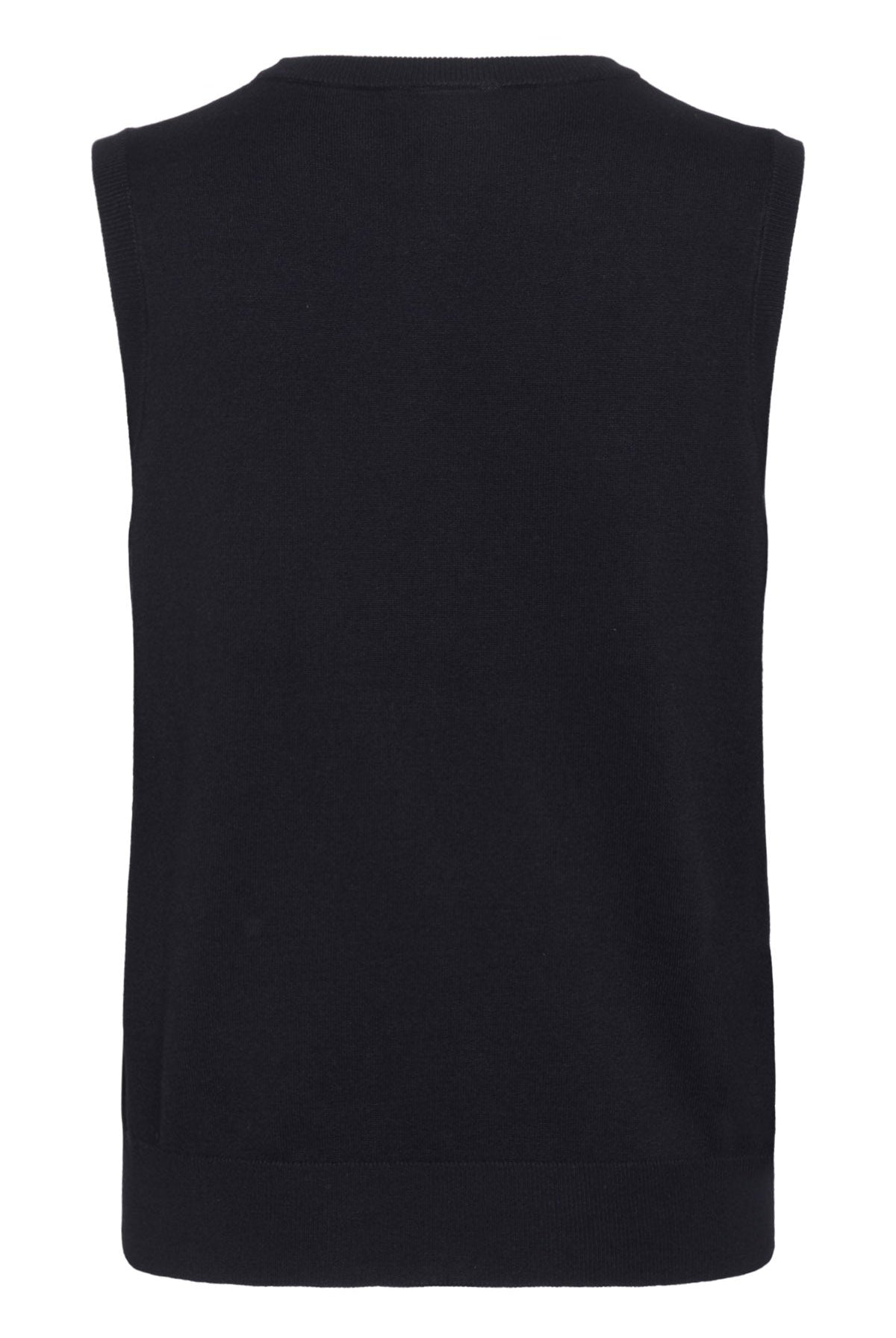 Kaffe Lizza Knit Sleeveless Knit Jumper - Black Deep